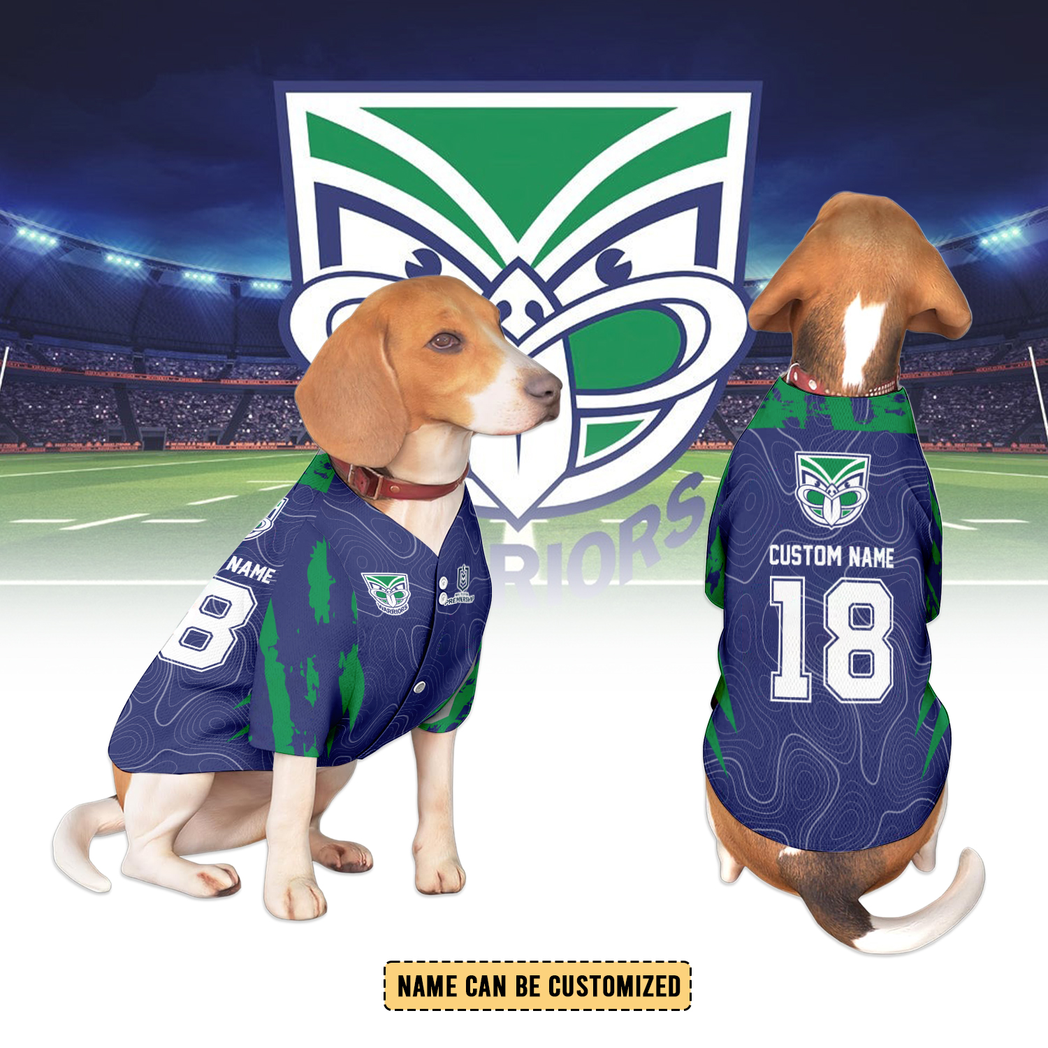 Auspiritmerch New Zealand Warriors Personalized Pet Baseball Jersey Gift For Fans