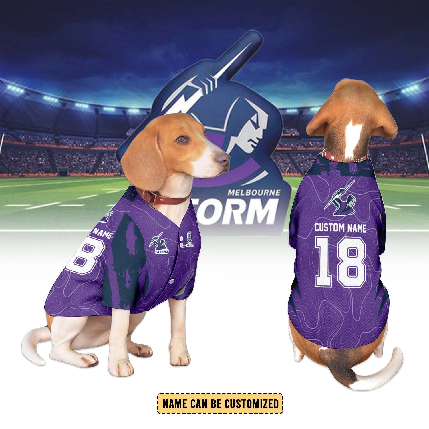 Auspiritmerch Melbourne Storm Personalized Pet Baseball Jersey Gift For Fans