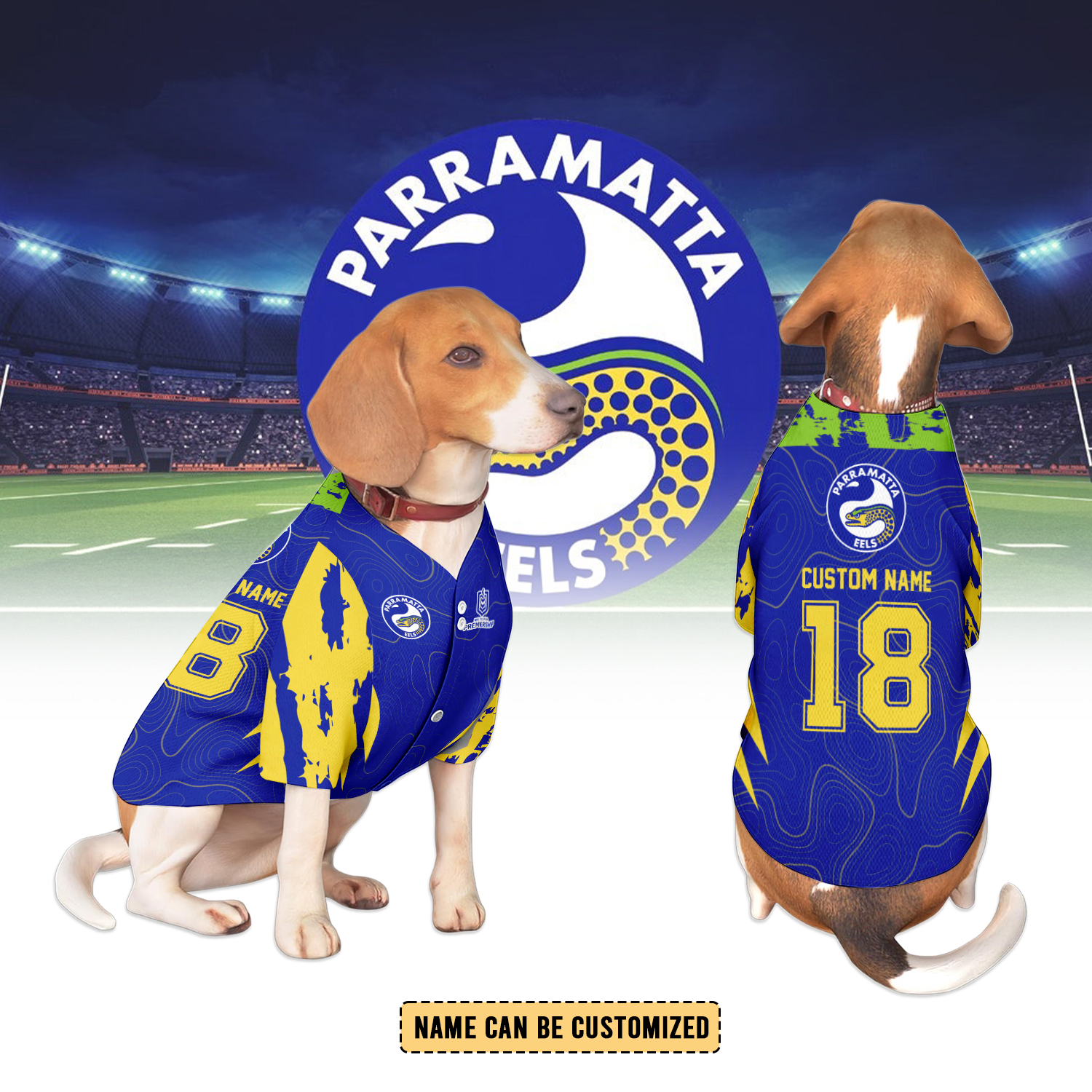 Auspiritmerch Parramatta Eels Personalized Pet Baseball Jersey Gift For Fans