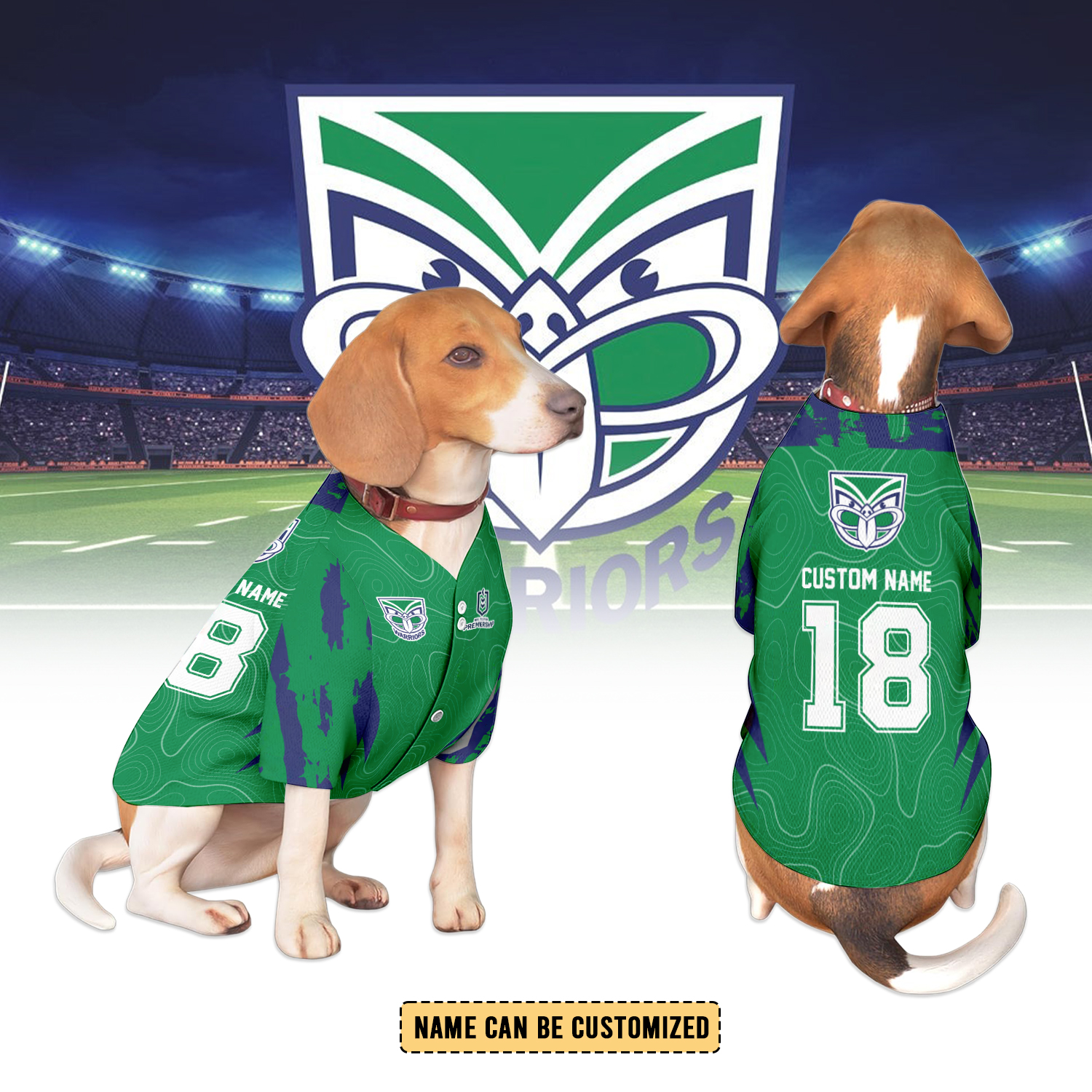 Auspiritmerch New Zealand Warriors Personalized Pet Baseball Jersey Gift For Fans