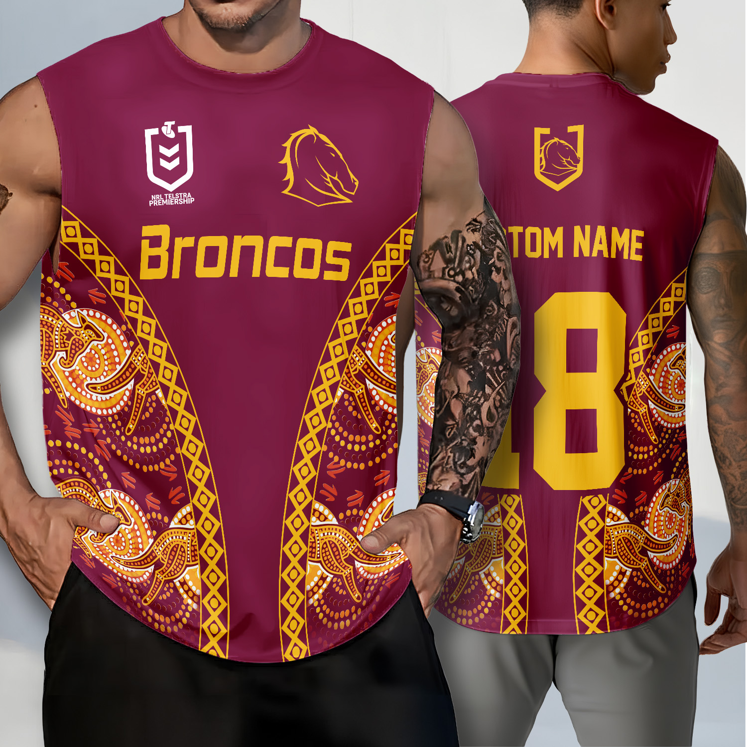 Auspiritmerch Brisbane Broncos Personalized Tank Top Gift For Fans