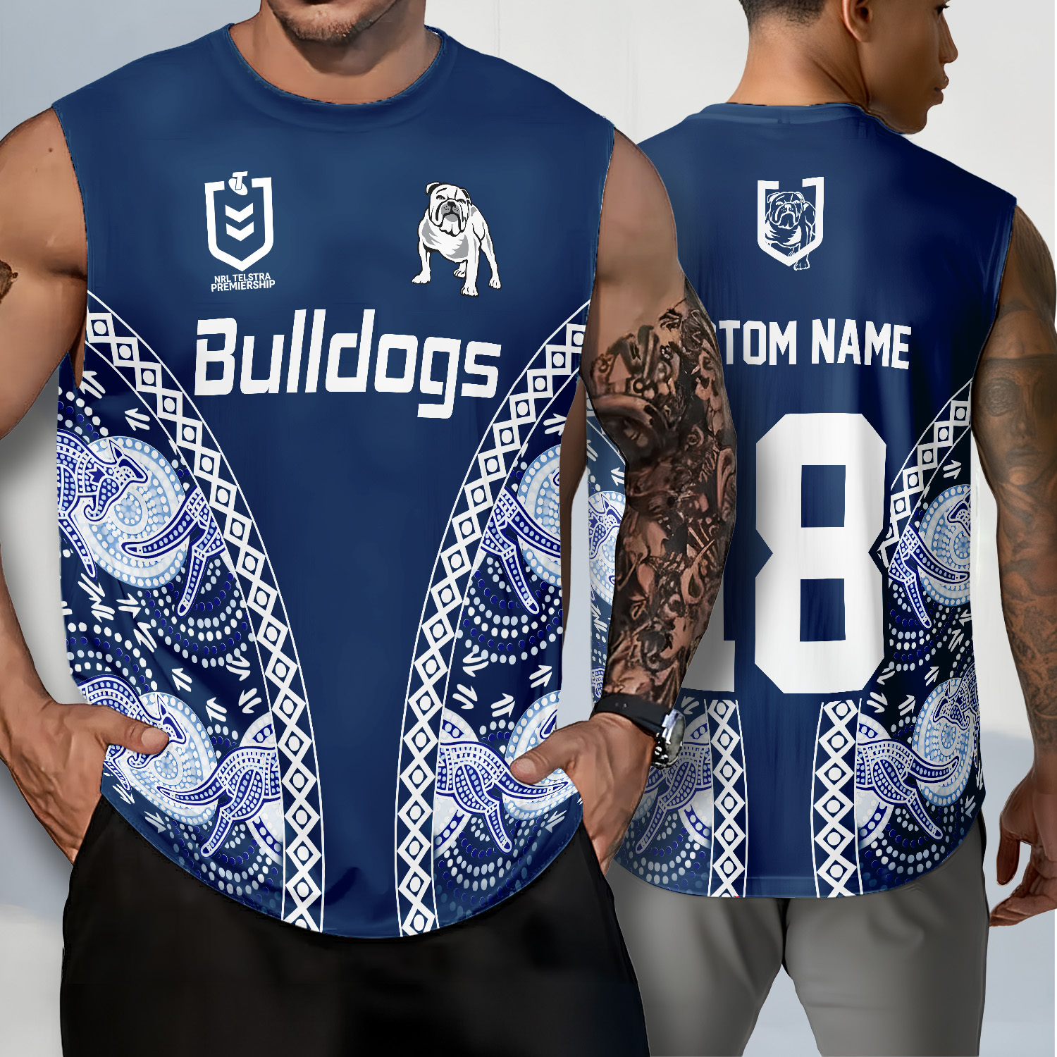 Auspiritmerch Canterbury-Bankstown Bulldogs Personalized Tank Top Gift For Fans