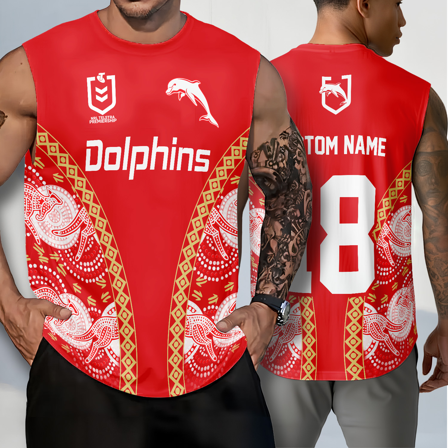 Auspiritmerch Dolphins Personalized Tank Top Gift For Fans