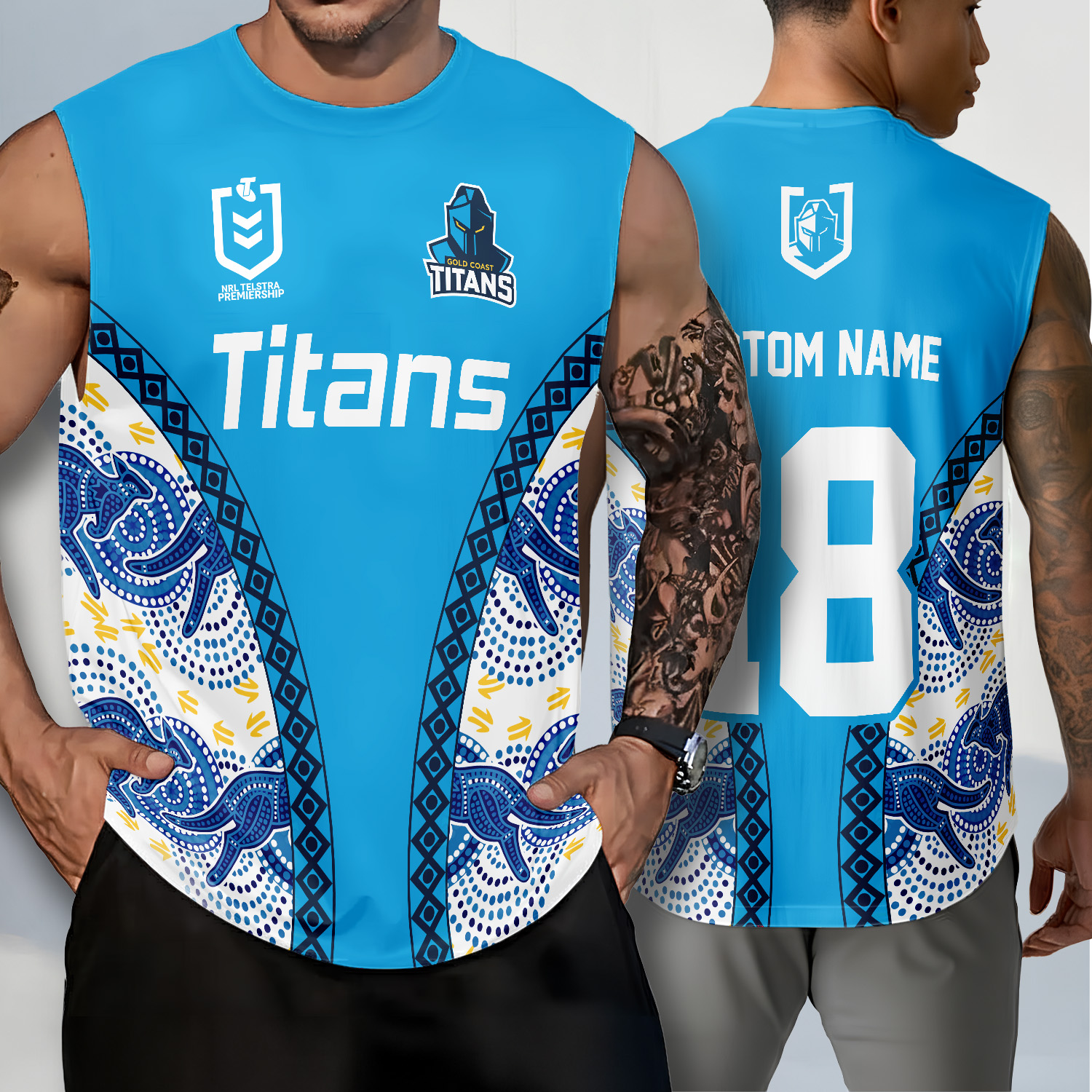 Auspiritmerch Gold Coast Titans Personalized Tank Top Gift For Fans