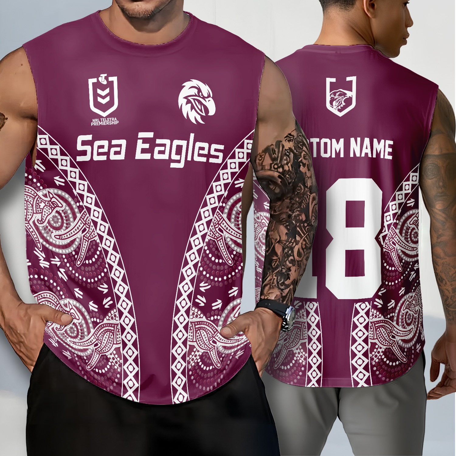 Auspiritmerch Manly Warringah Sea Eagles Personalized Tank Top Gift For Fans