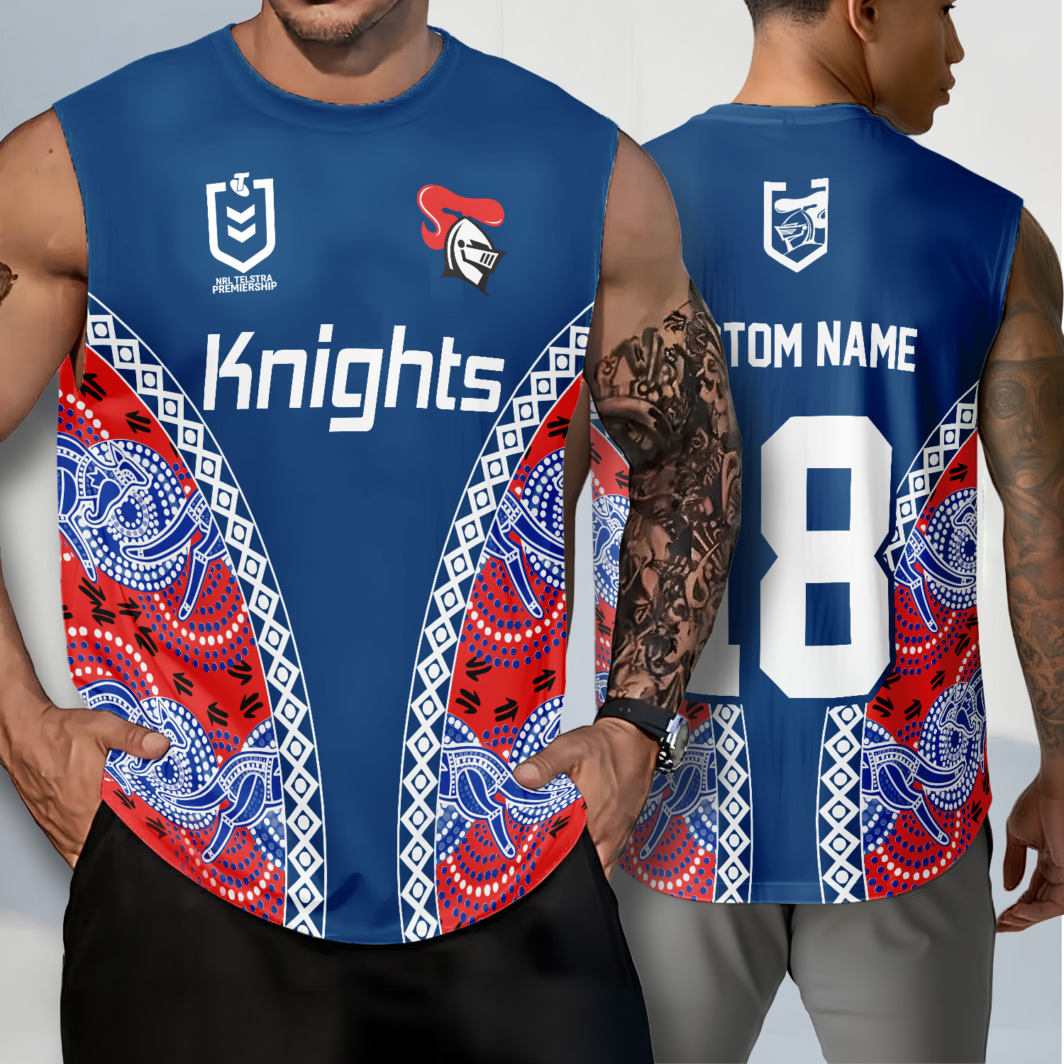 Auspiritmerch Newcastle Knights Personalized Tank Top Gift For Fans