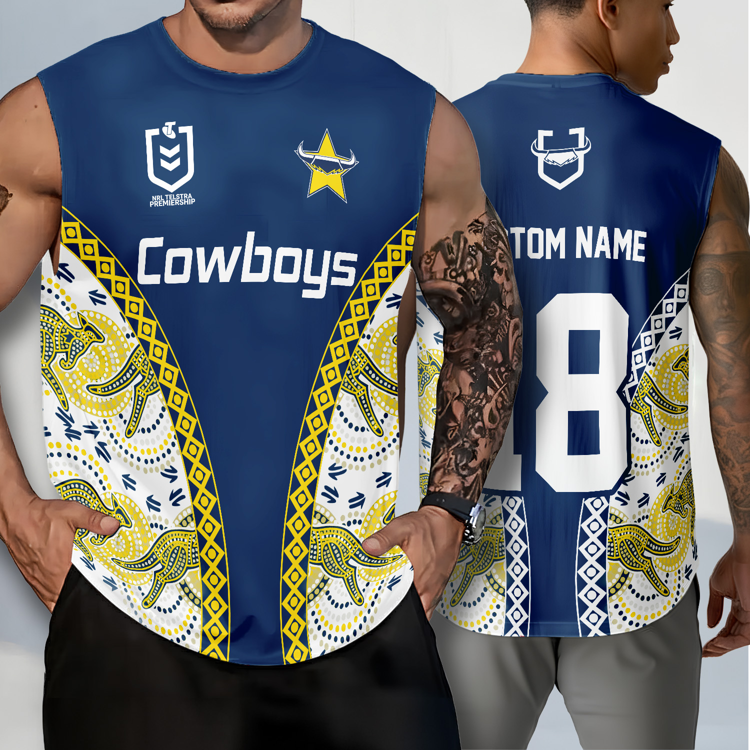 Auspiritmerch North Queensland Cowboys Personalized Tank Top Gift For Fans