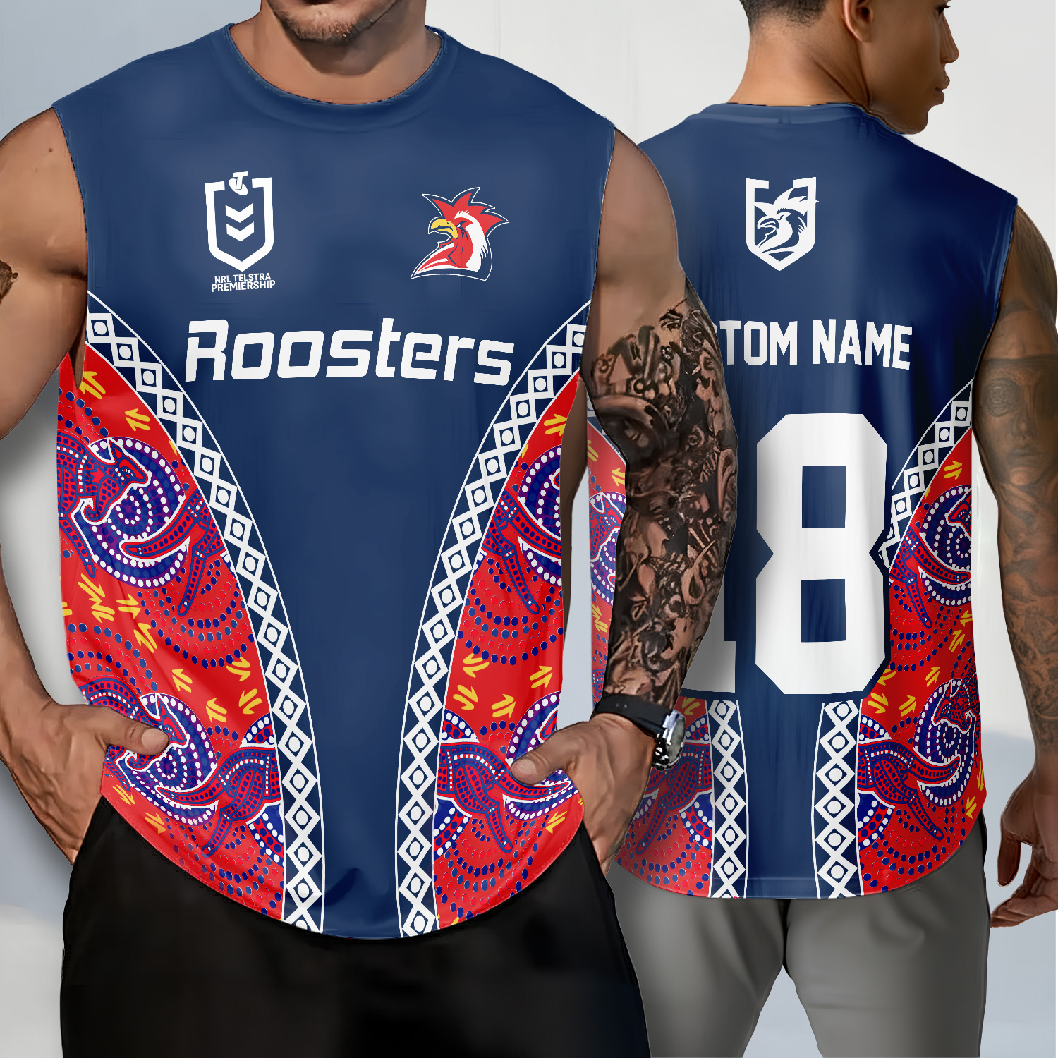 Auspiritmerch Sydney Roosters Personalized Tank Top Gift For Fans