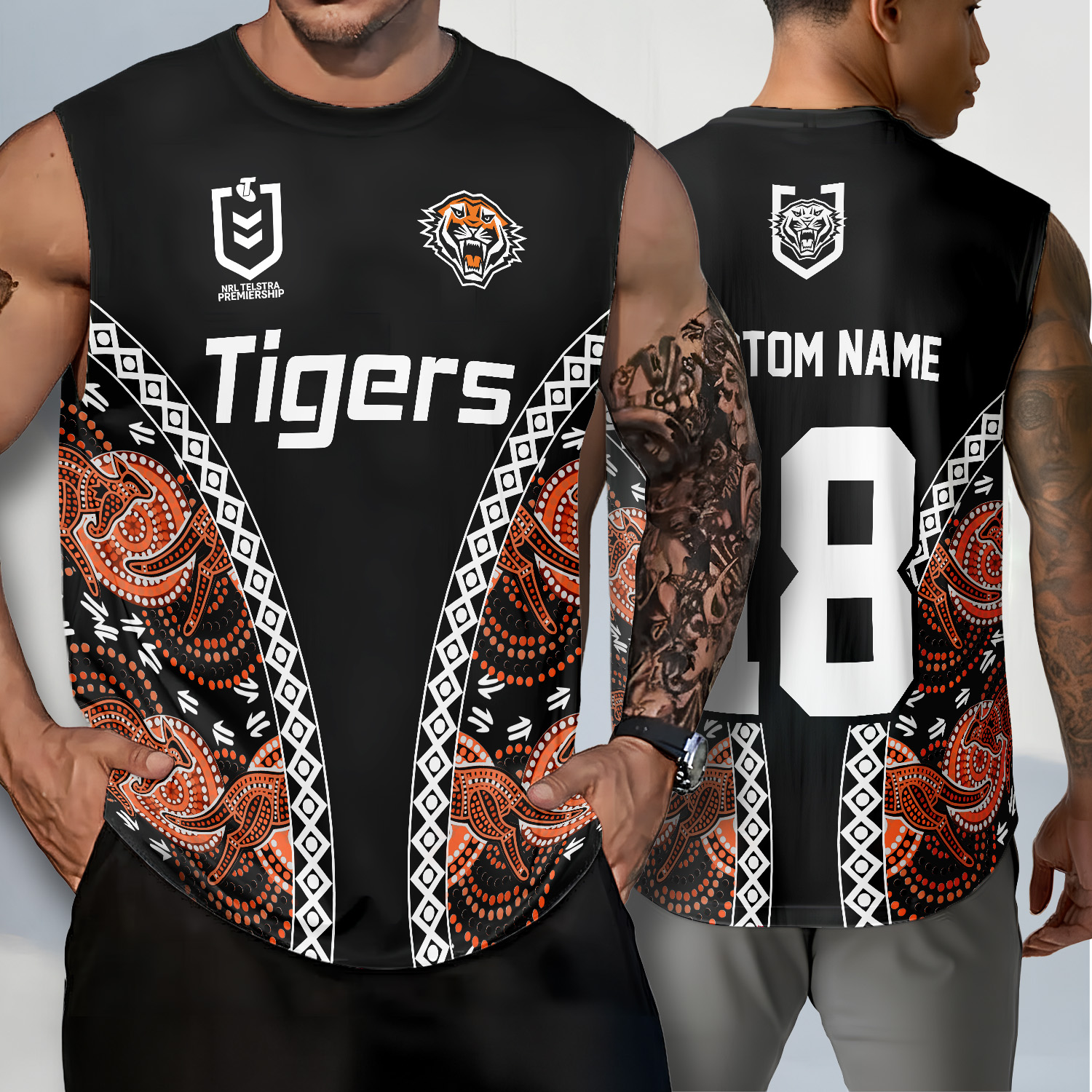 Auspiritmerch Wests Tigers Personalized Tank Top Gift For Fans