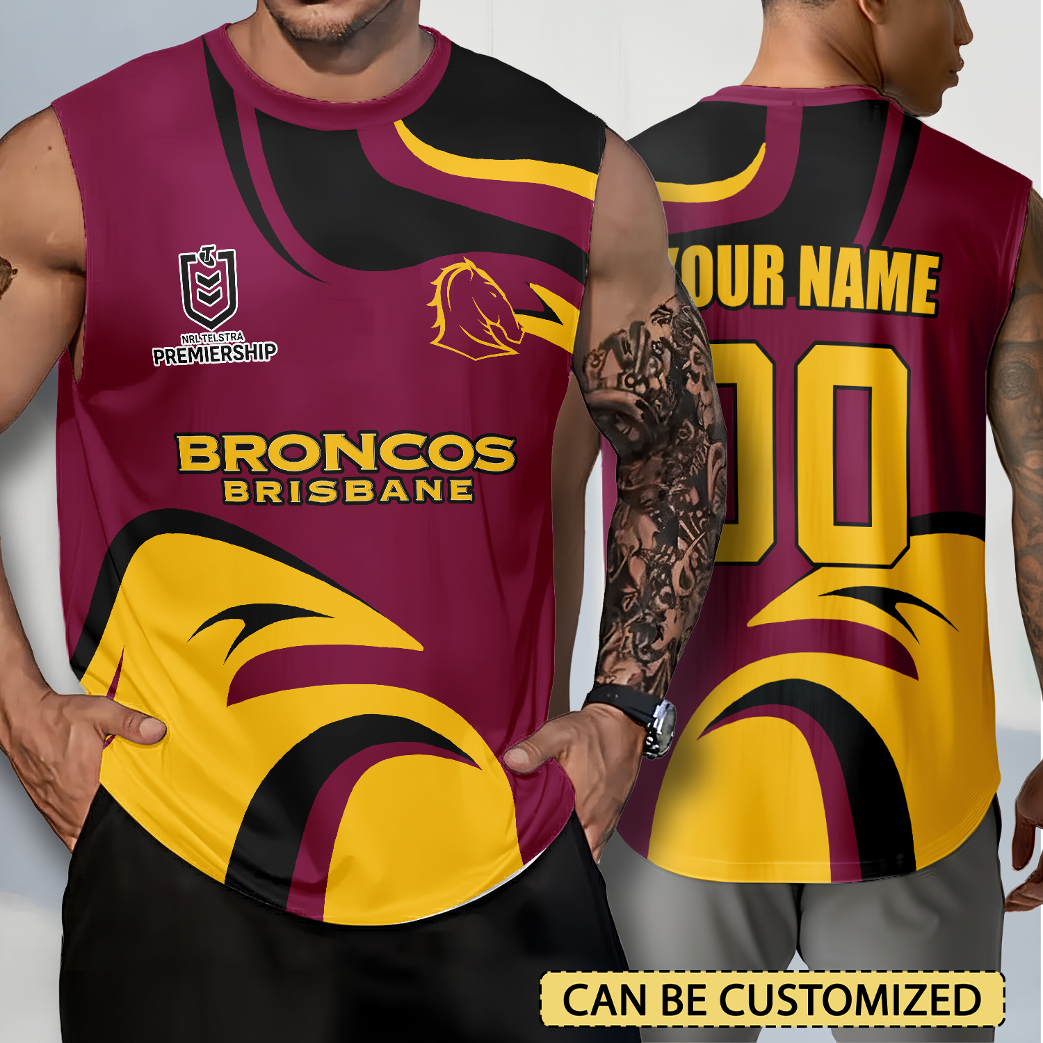 Auspiritmerch Brisbane Broncos Personalized Tank Top Gift For Fans
