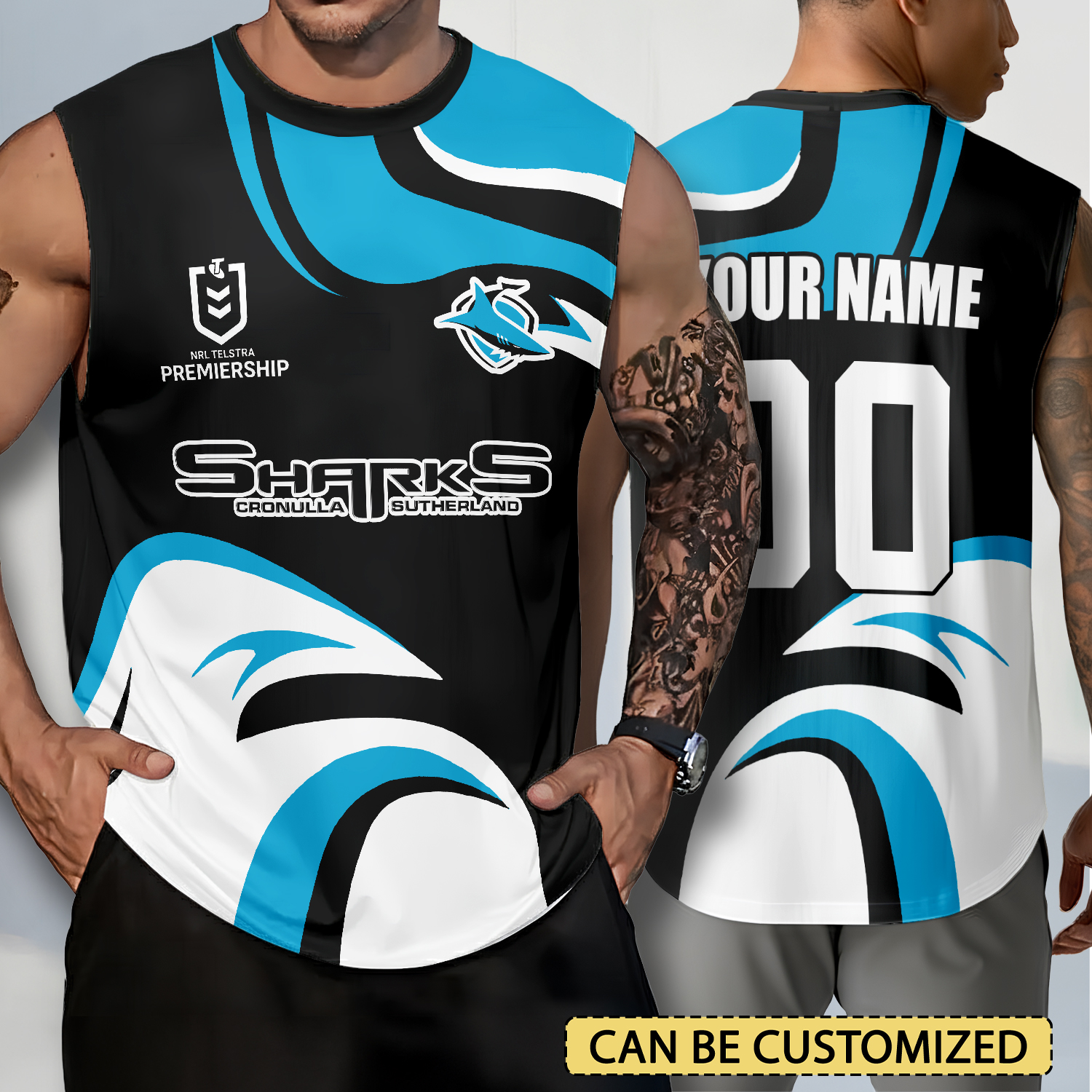 Auspiritmerch Cronulla-Sutherland Sharks Personalized Tank Top Gift For Fans