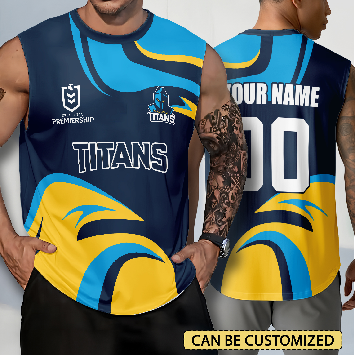 Auspiritmerch Gold Coast Titans Personalized Tank Top Gift For Fans
