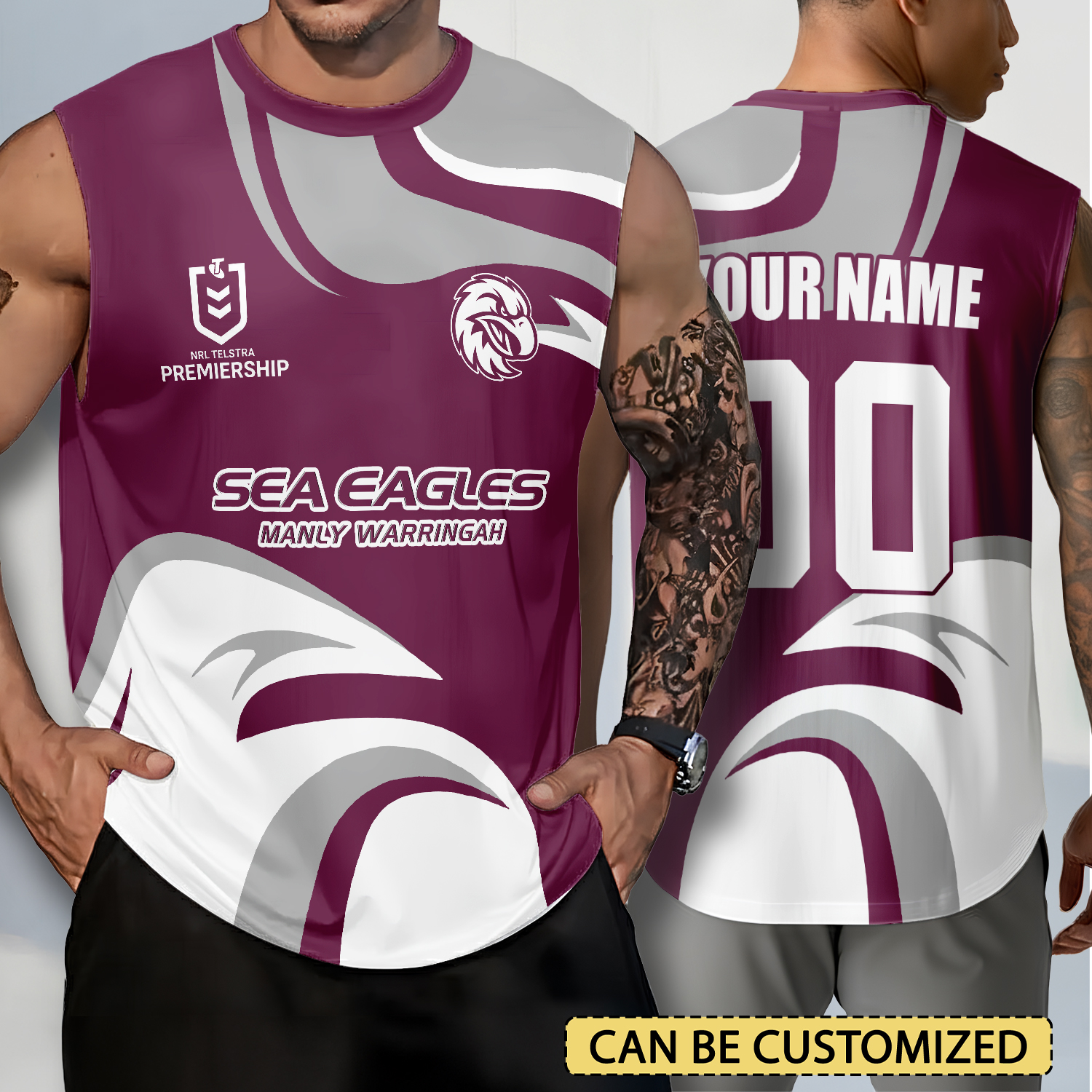 Auspiritmerch Manly Warringah Sea Eagles Personalized Tank Top Gift For Fans