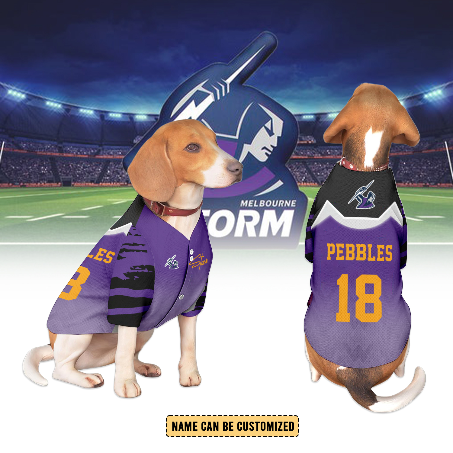 Auspiritmerch Melbourne Storm Personalized Pet Baseball Jersey Gift For Fans