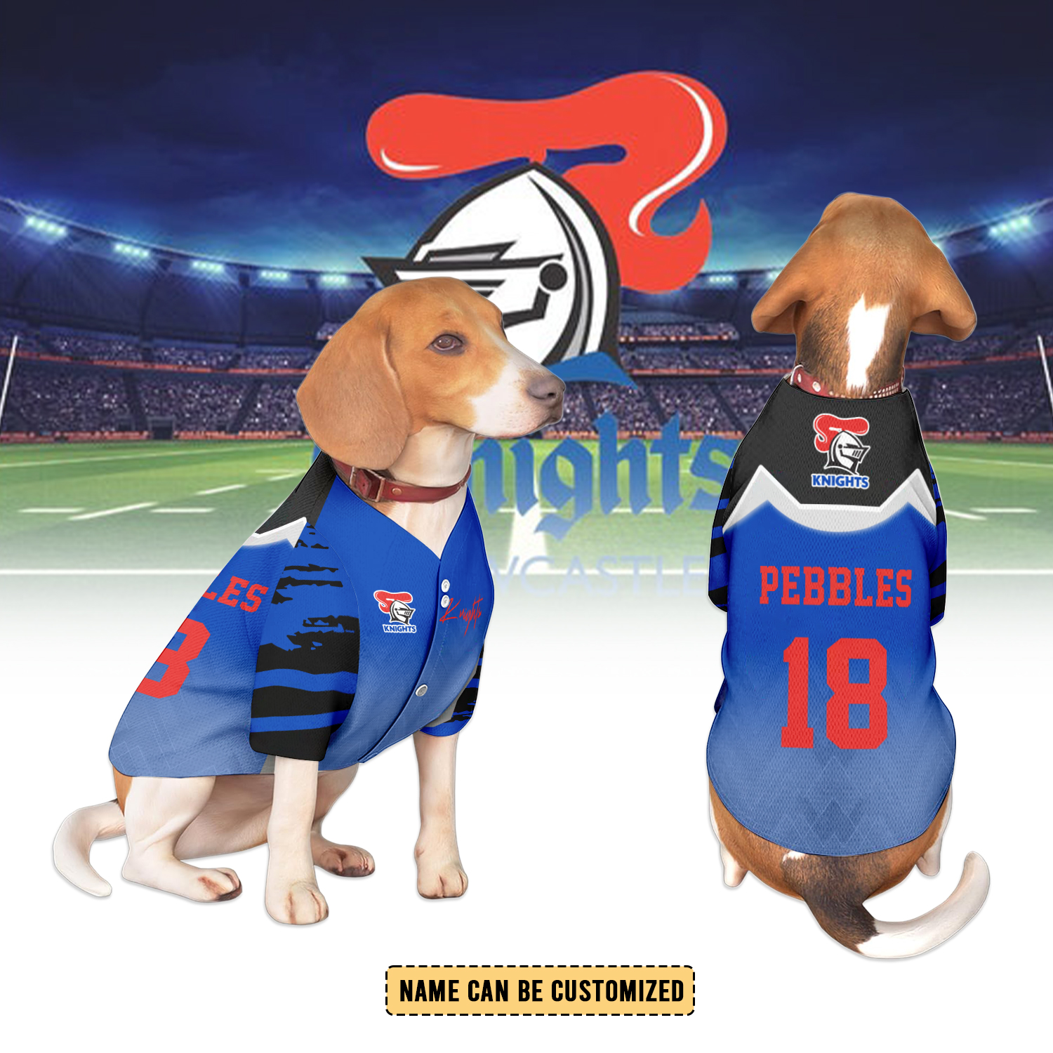Auspiritmerch Newcastle Knights Personalized Pet Baseball Jersey Gift For Fans