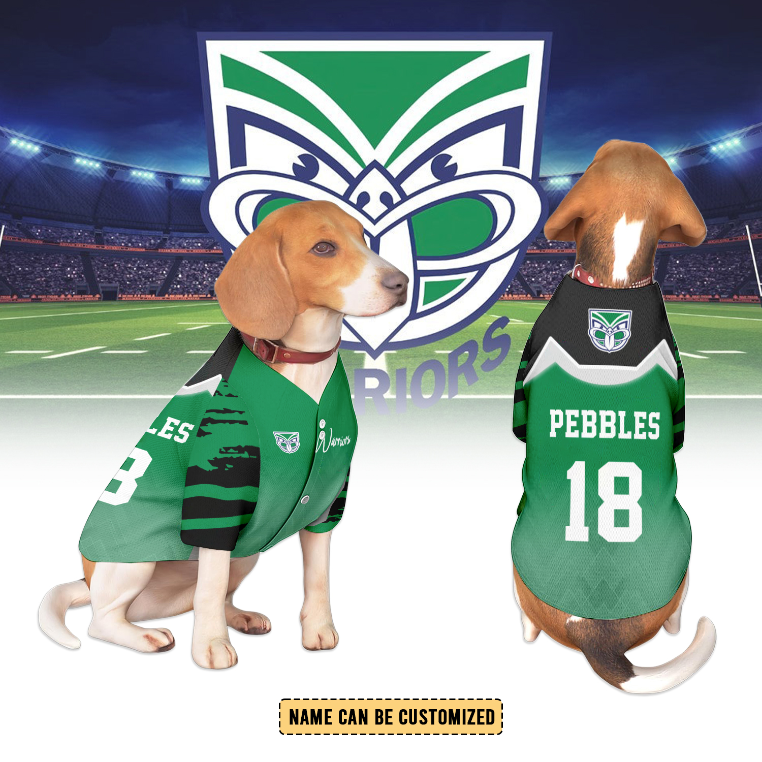 Auspiritmerch New Zealand Warriors Personalized Pet Baseball Jersey Gift For Fans