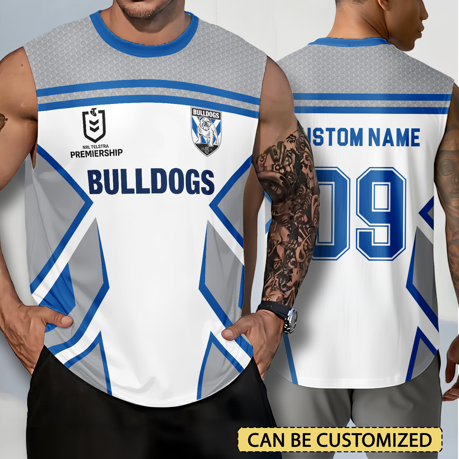 Auspiritmerch Canterbury-Bankstown Bulldogs Personalized Tank Top Gift For Fans