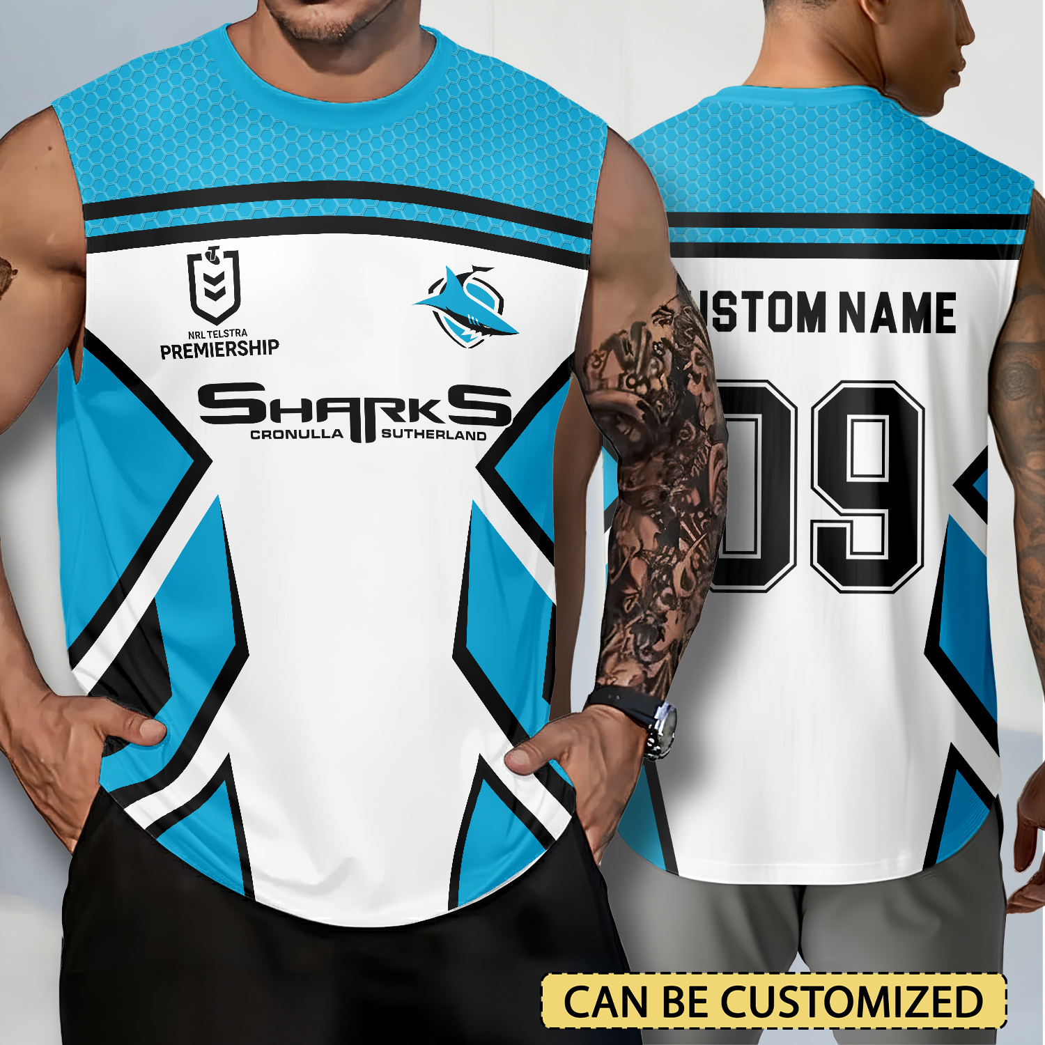 Auspiritmerch Cronulla-Sutherland Sharks Personalized Tank Top Gift For Fans
