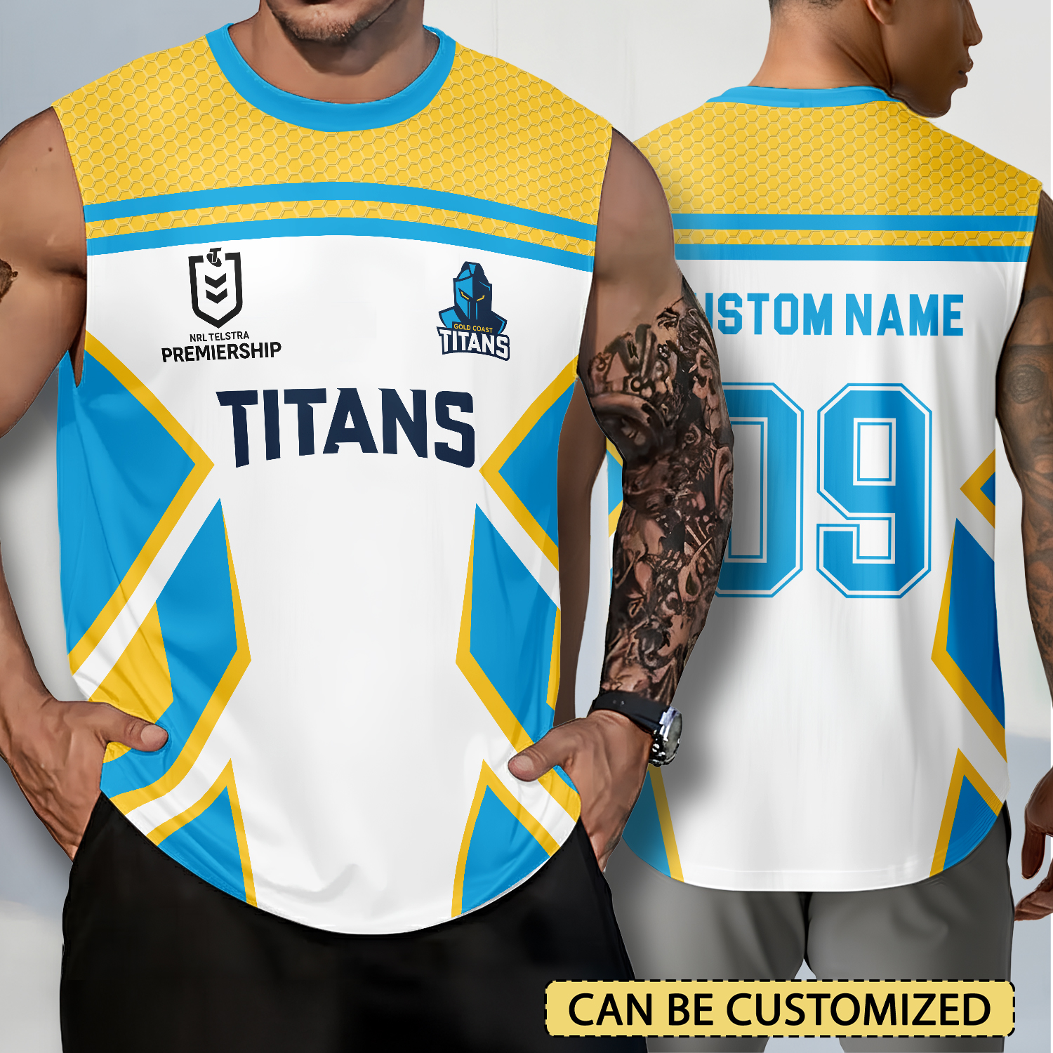 Auspiritmerch Gold Coast Titans Personalized Tank Top Gift For Fans