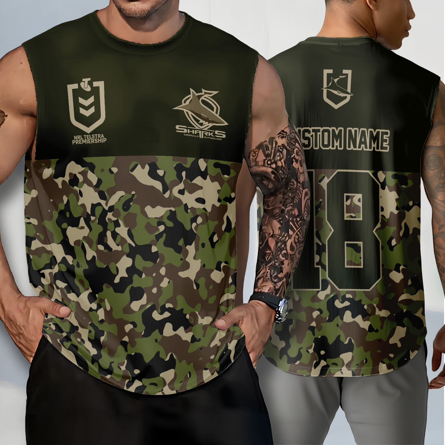 Auspiritmerch Cronulla-Sutherland Sharks Personalized Tank Top Gift For Fans