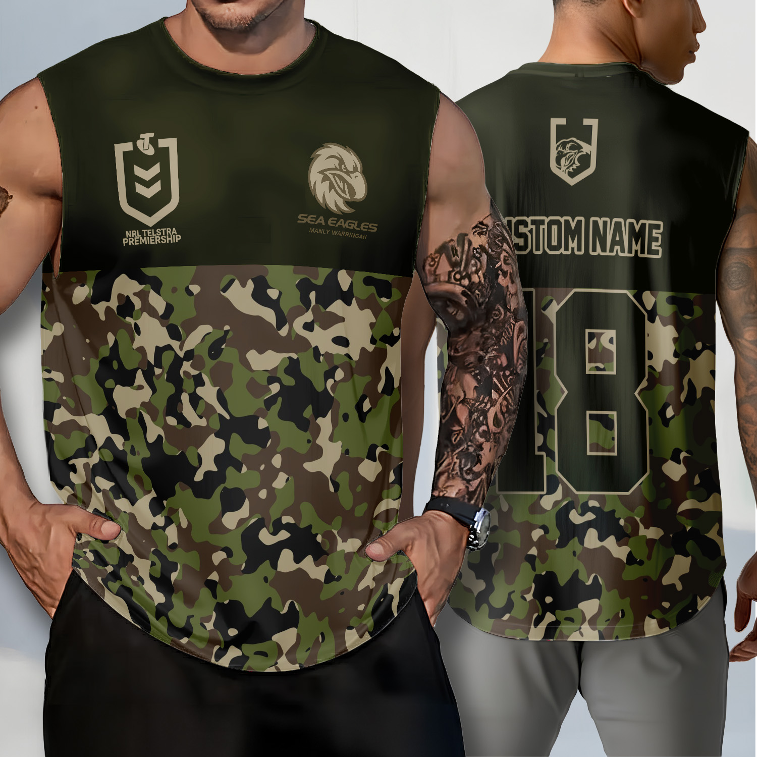 Auspiritmerch Manly Warringah Sea Eagles Personalized Tank Top Gift For Fans