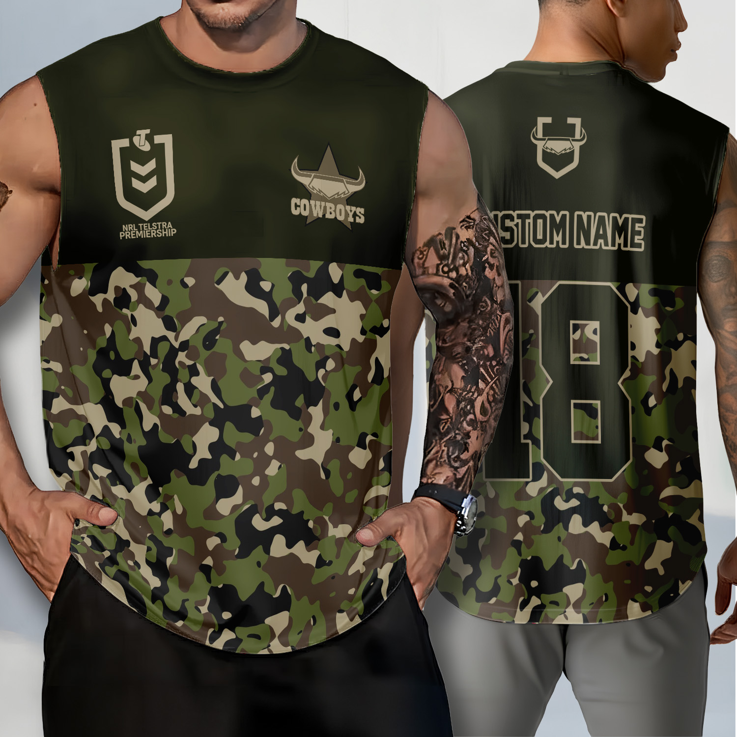 Auspiritmerch North Queensland Cowboys Personalized Tank Top Gift For Fans