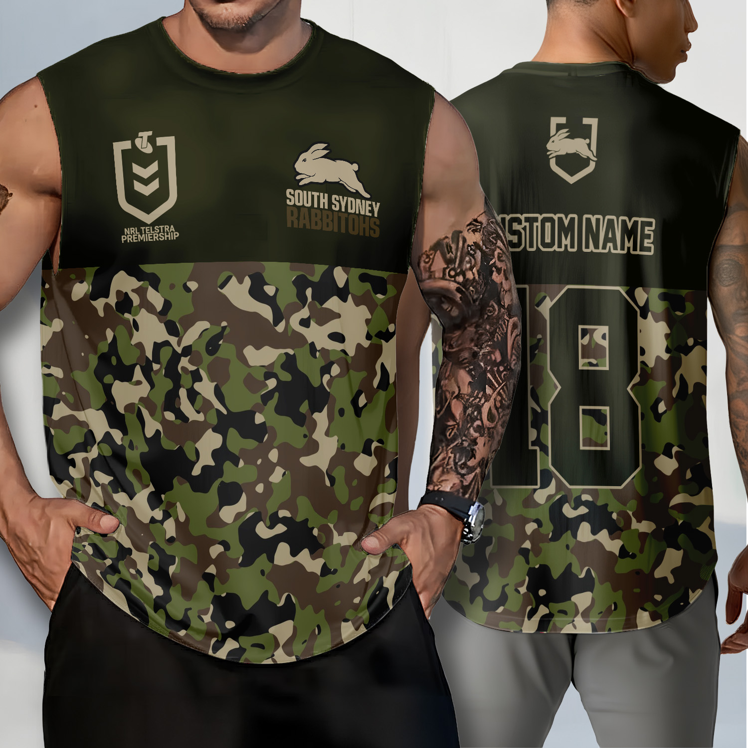 Auspiritmerch South Sydney Rabbitohs Personalized Tank Top Gift For Fans