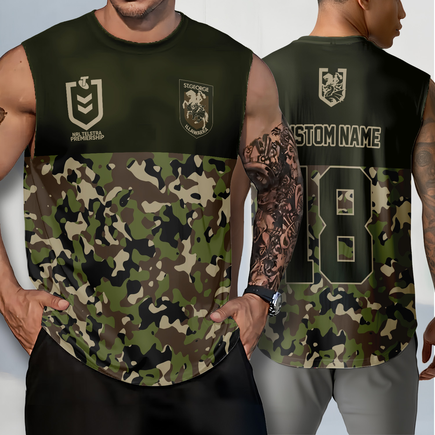 Auspiritmerch St. George Illawarra Dragons Personalized Tank Top Gift For Fans