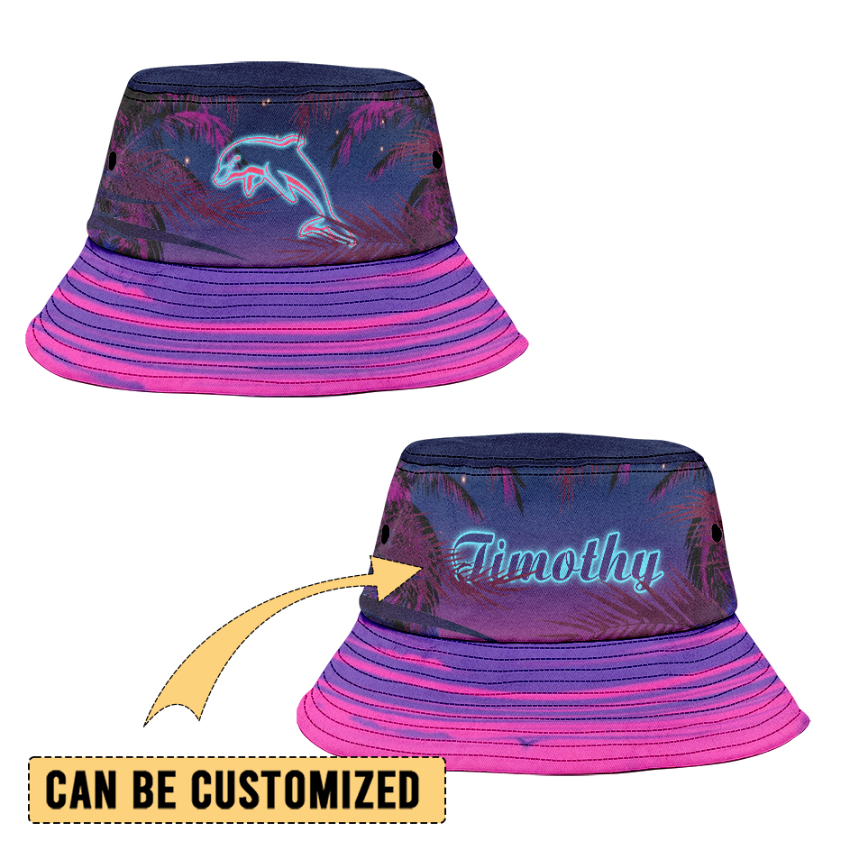 Auspiritmerch Dolphins Sports Personalized Bucket Hat Gift For Fans