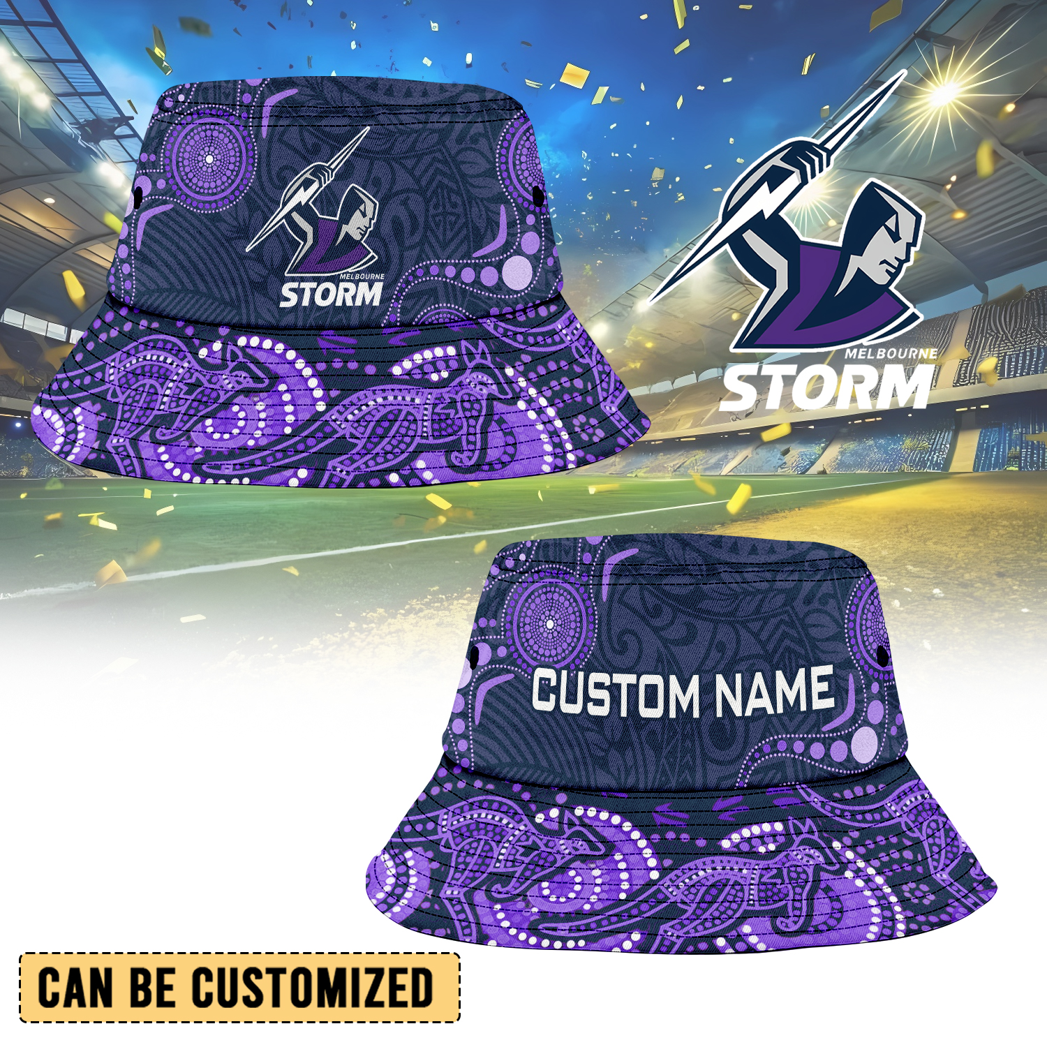 Auspiritmerch Melbourne Storm Personalized Bucket Hat Gift For Fans