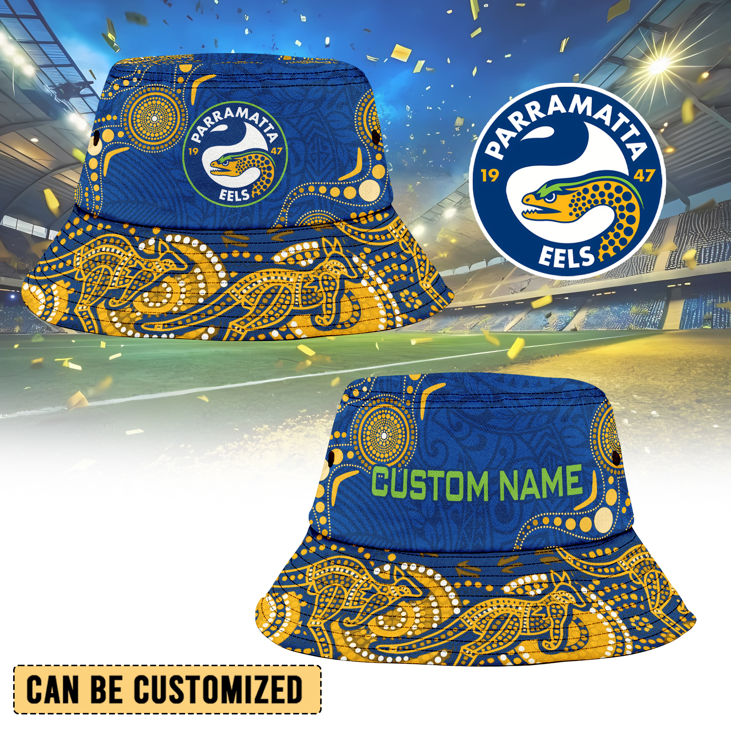 Auspiritmerch Parramatta Eels Personalized Bucket Hat Gift For Fans