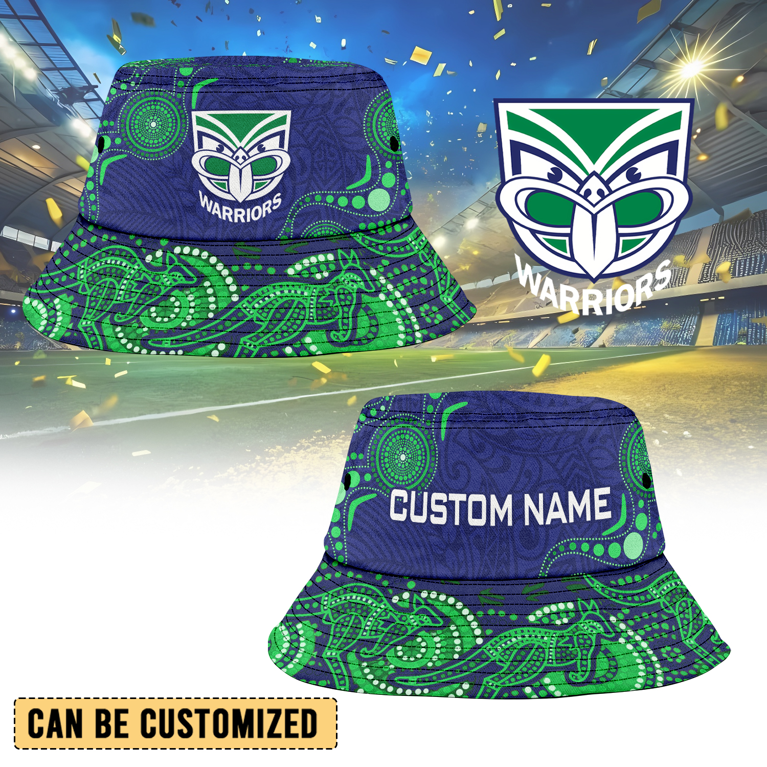 Auspiritmerch New Zealand Warriors Personalized Bucket Hat Gift For Fans