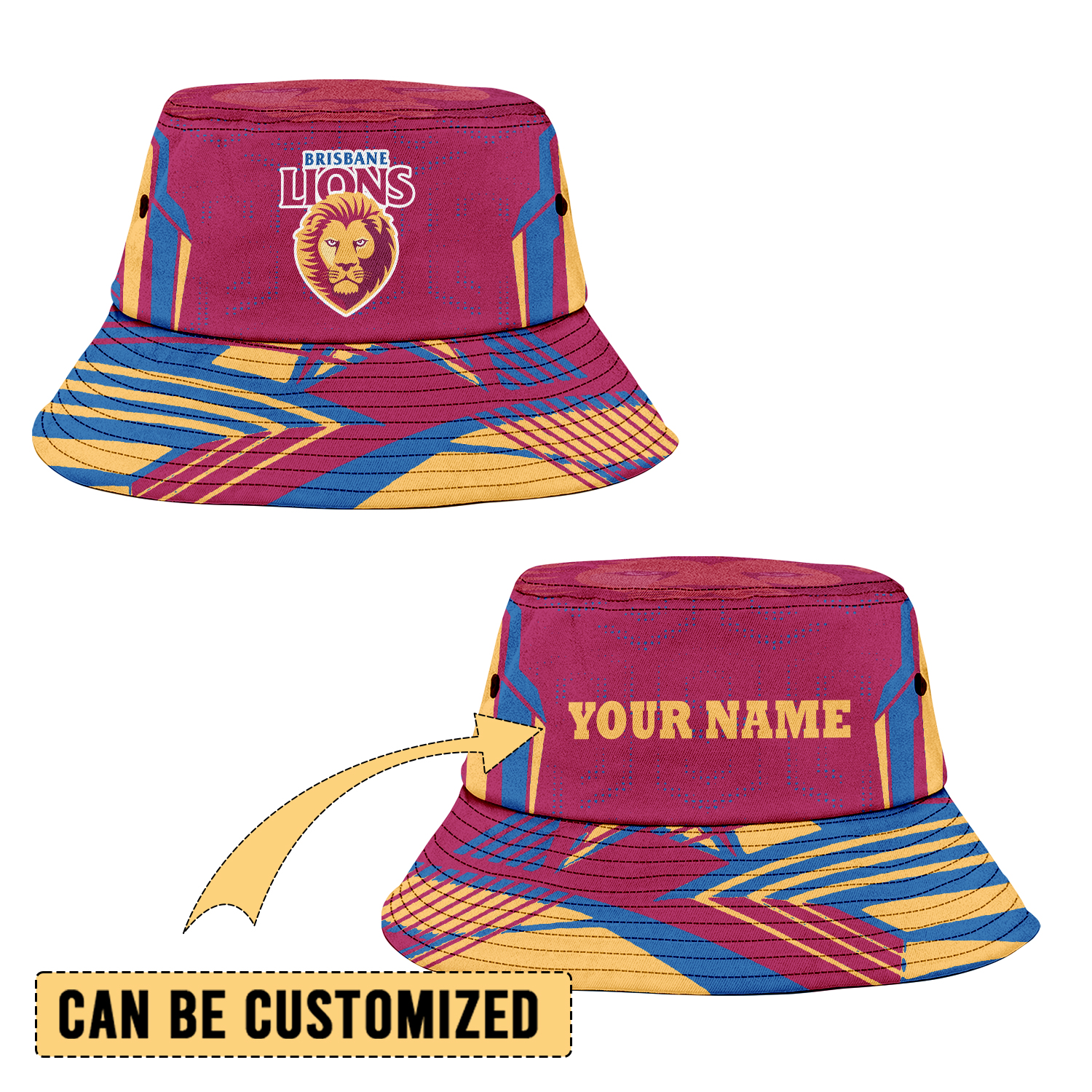 Auspiritmerch Brisbane Lions Sports Personalized Bucket Hat Gift For Fans