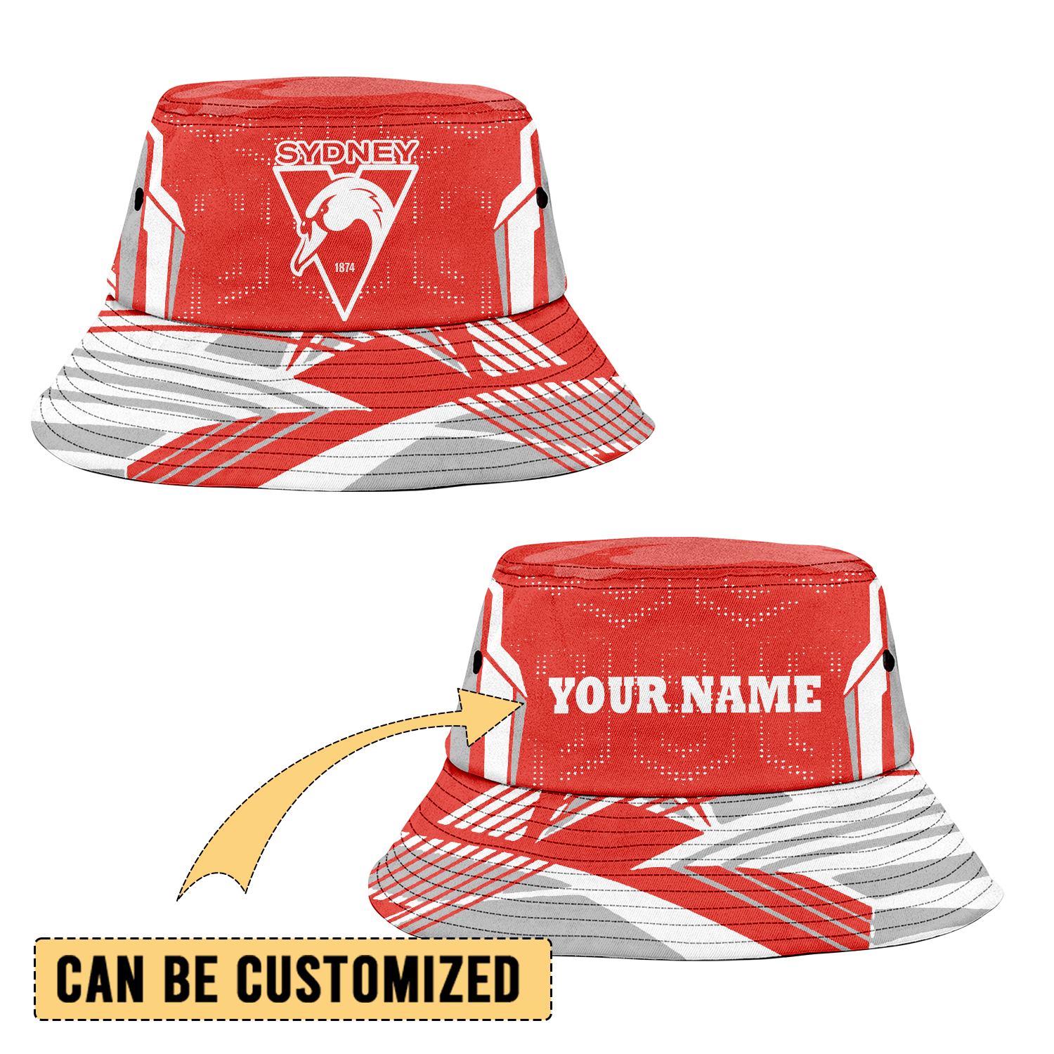 Auspiritmerch Sydney Swans Sports Personalized Bucket Hat Gift For Fans