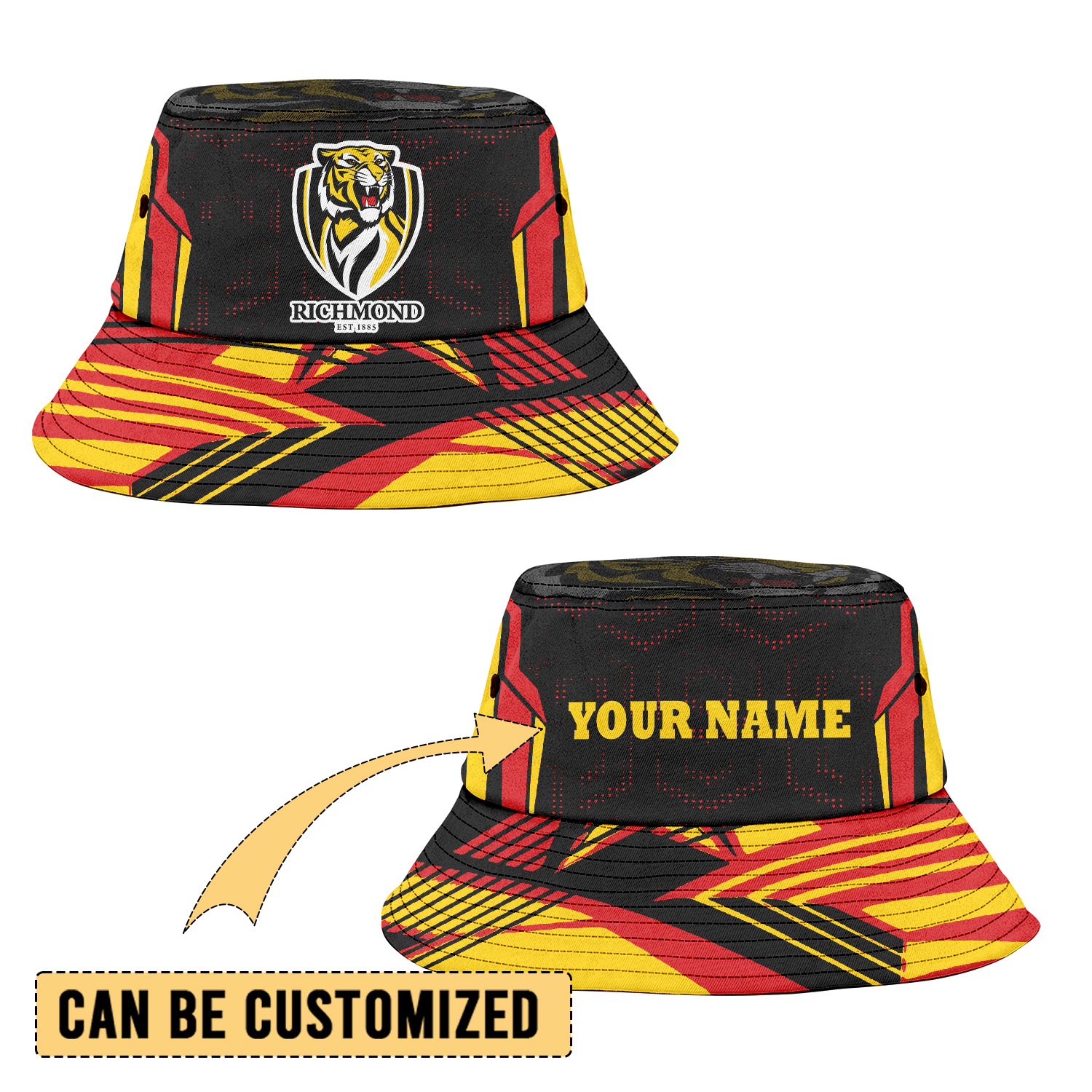 Auspiritmerch Richmond Tigers Sports Personalized Bucket Hat Gift For Fans