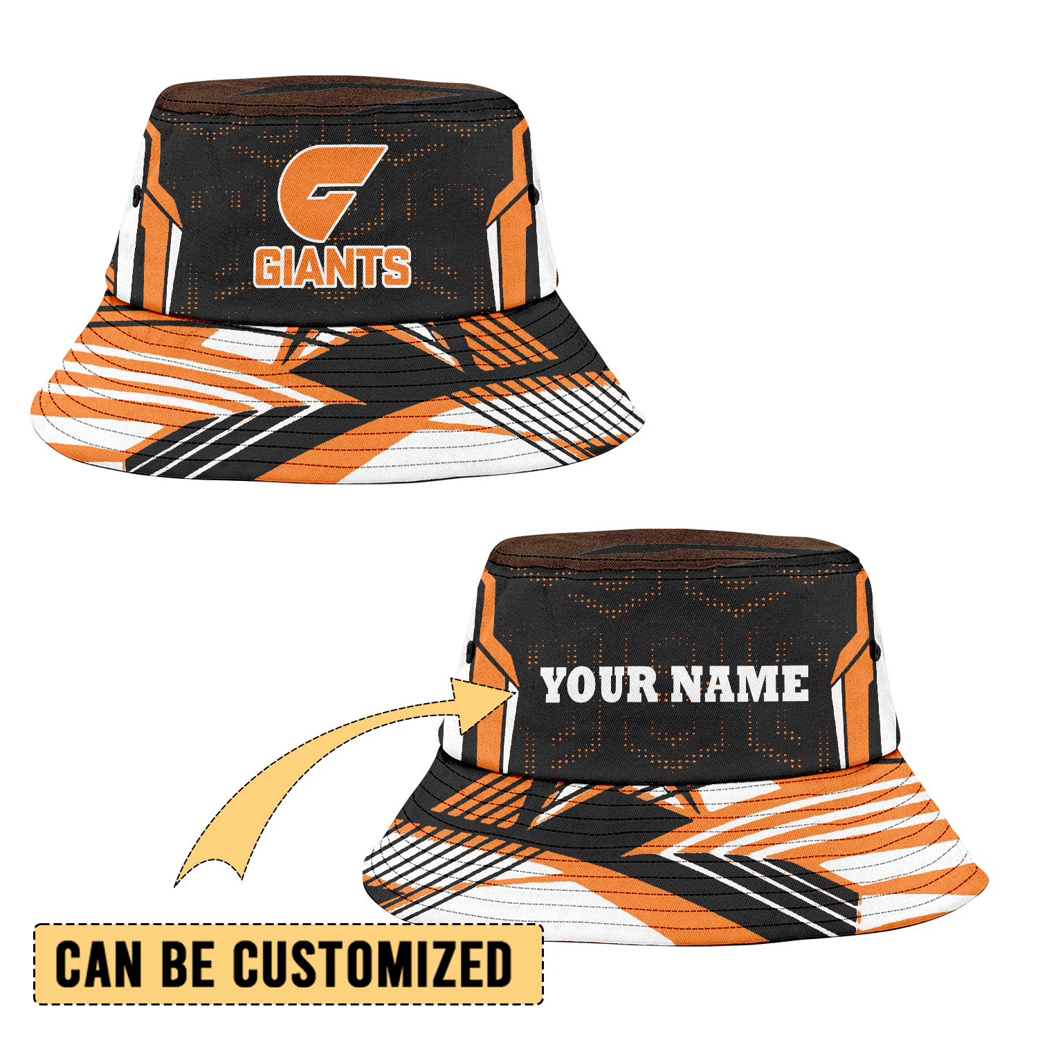 Auspiritmerch GWS Giants Sports Personalized Bucket Hat Gift For Fans