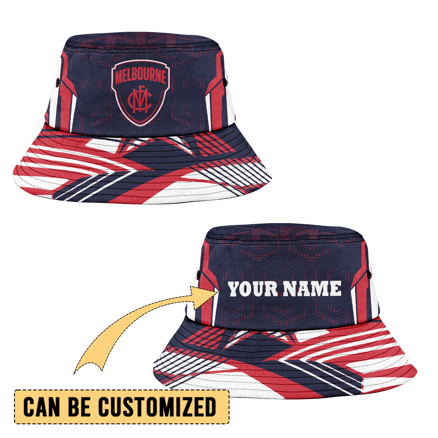 Auspiritmerch Melbourne Demons Sports Personalized Bucket Hat Gift For Fans