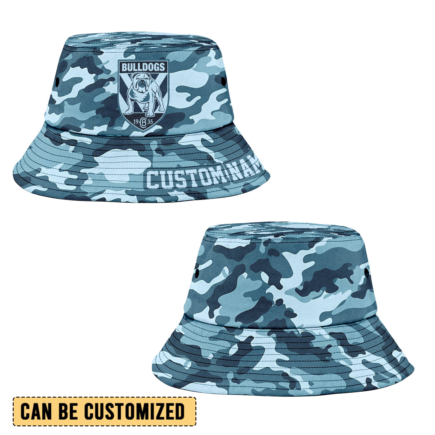 Auspiritmerch Canterbury-Bankstown Bulldogs Sports Personalized Bucket Hat Gift For Fans