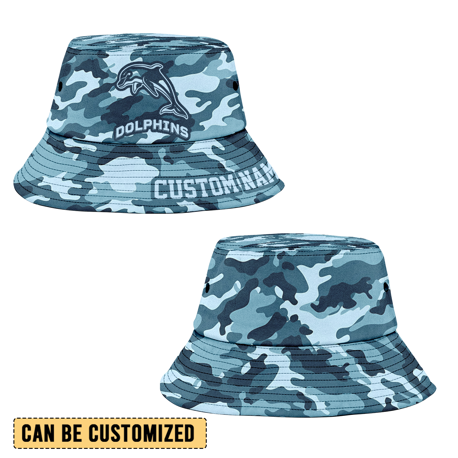 Auspiritmerch Dolphins Sports Personalized Bucket Hat Gift For Fans