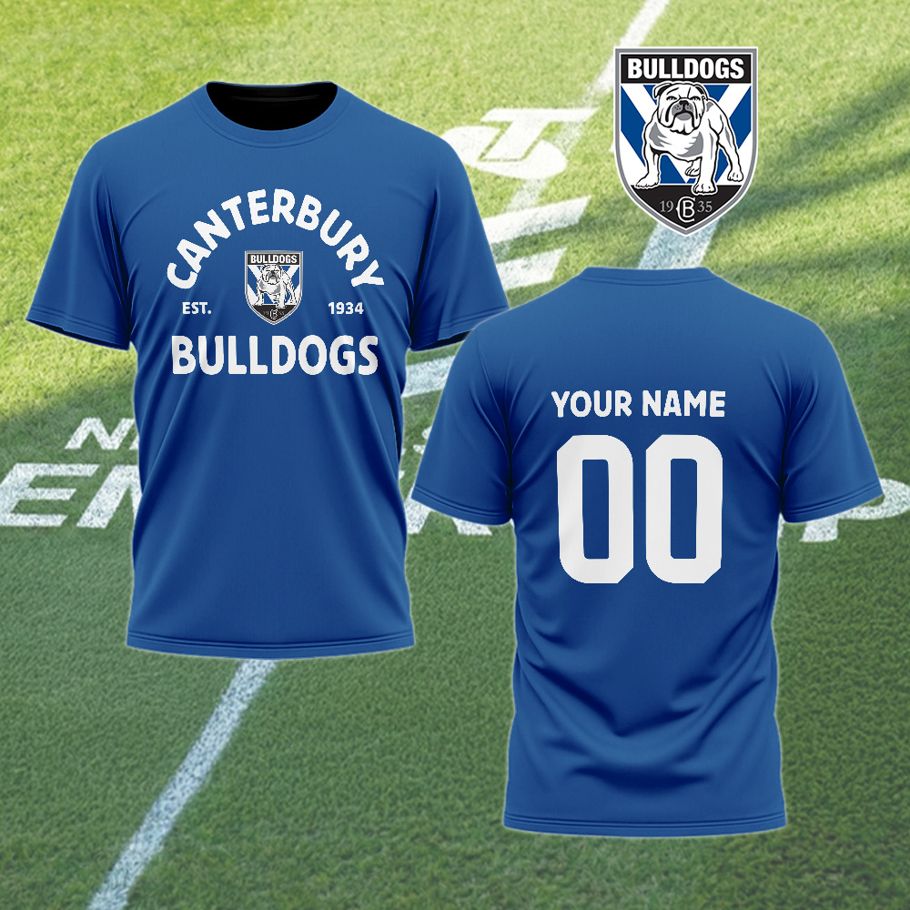 Auspiritmerch Canterbury-Bankstown Bulldogs Personalized T Shirt Gift For Fans