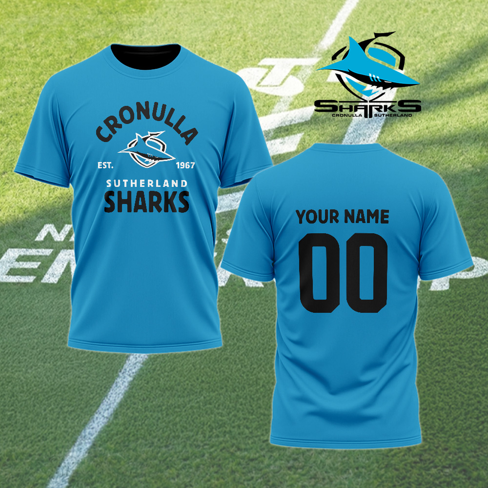 Auspiritmerch Cronulla-Sutherland Sharks Personalized T Shirt Gift For Fans
