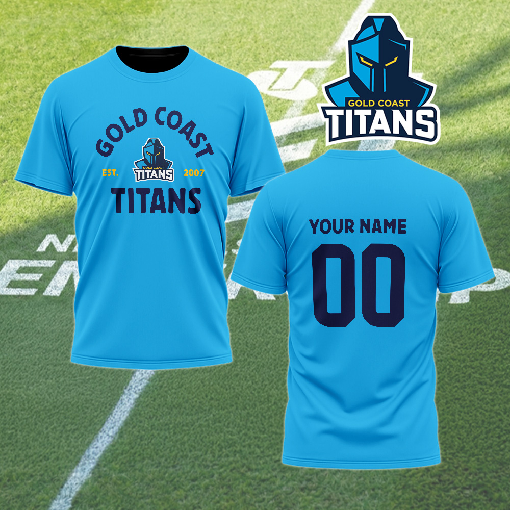 Auspiritmerch Gold Coast Titans Personalized T Shirt Gift For Fans