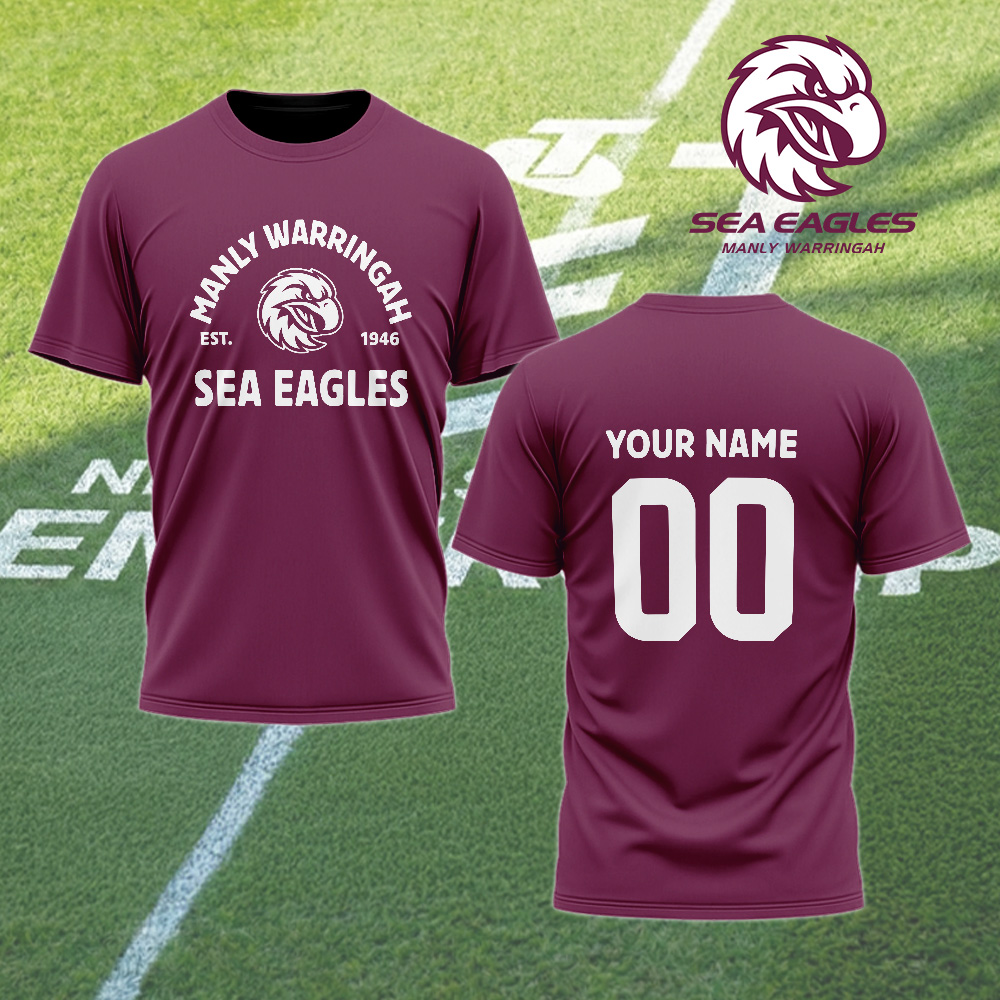 Auspiritmerch Manly Warringah Sea Eagles Personalized T Shirt Gift For Fans