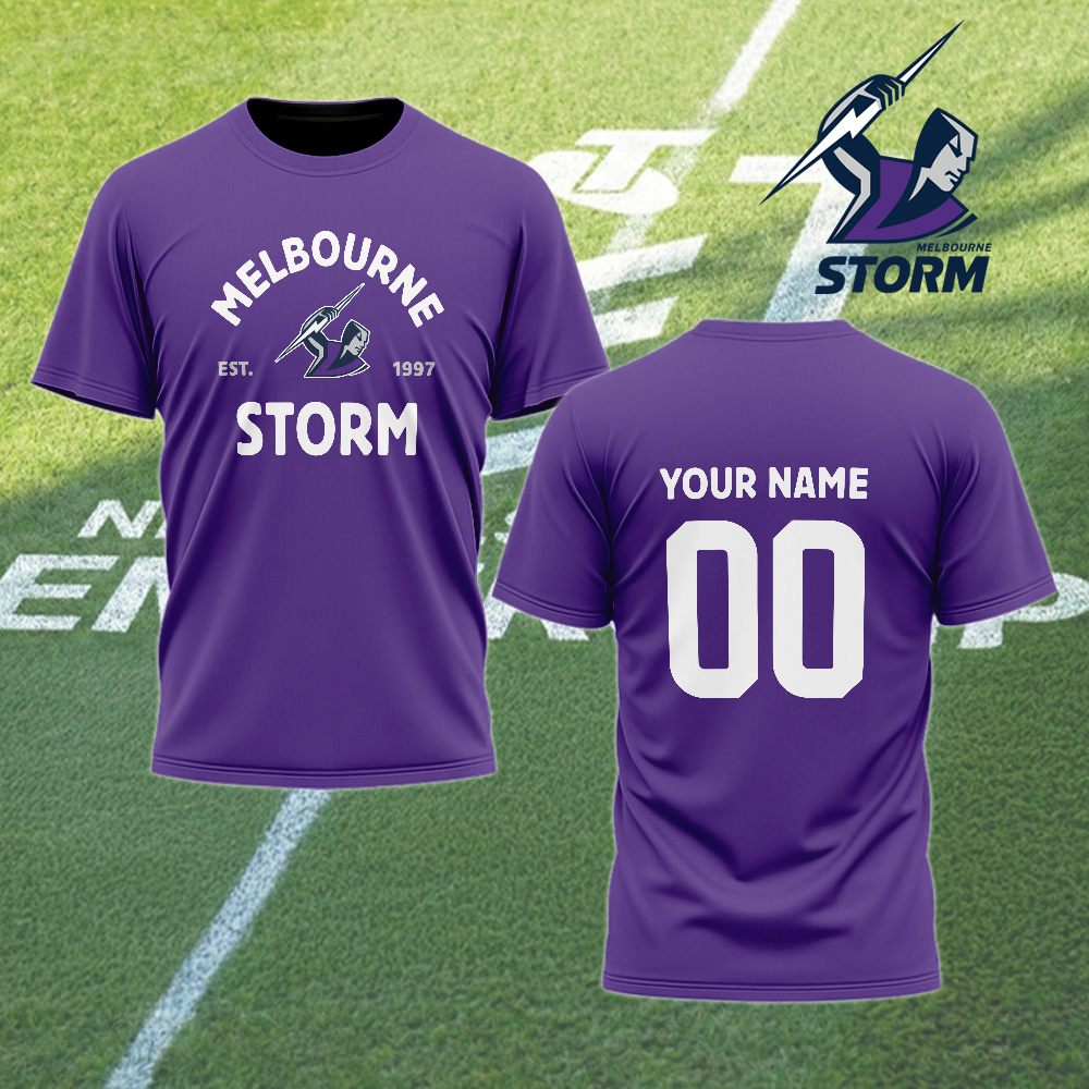 Auspiritmerch Melbourne Storm Personalized T Shirt Gift For Fans