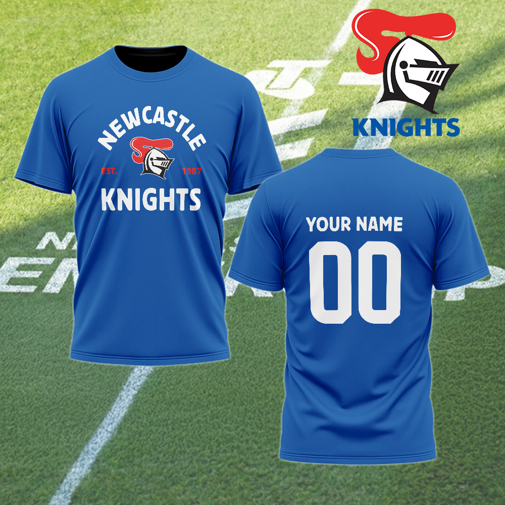 Auspiritmerch Newcastle Knights Personalized T Shirt Gift For Fans