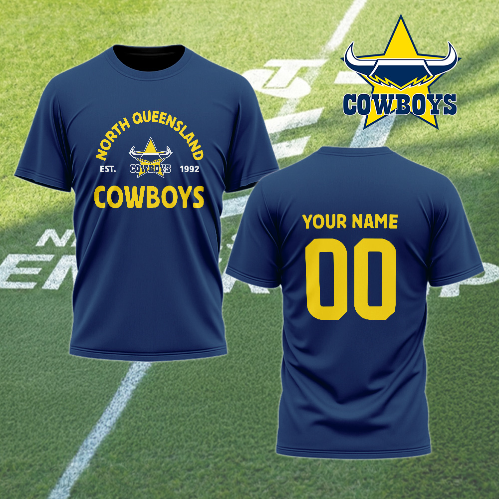 Auspiritmerch North Queensland Cowboys Personalized T Shirt Gift For Fans