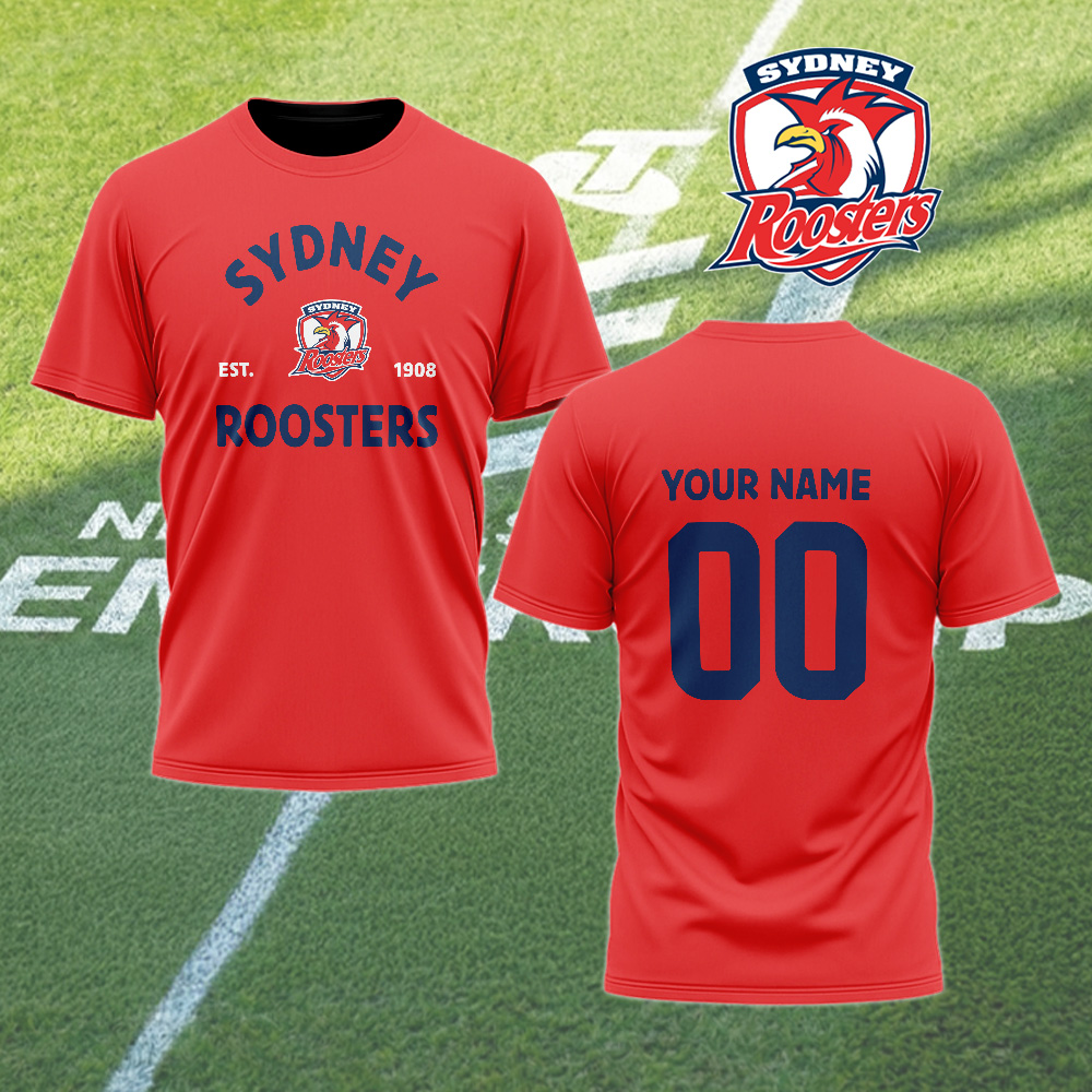 Auspiritmerch Sydney Roosters Personalized T Shirt Gift For Fans