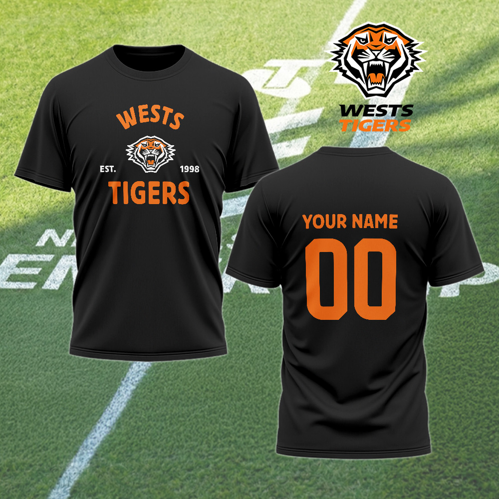 Auspiritmerch Wests Tigers Personalized T Shirt Gift For Fans