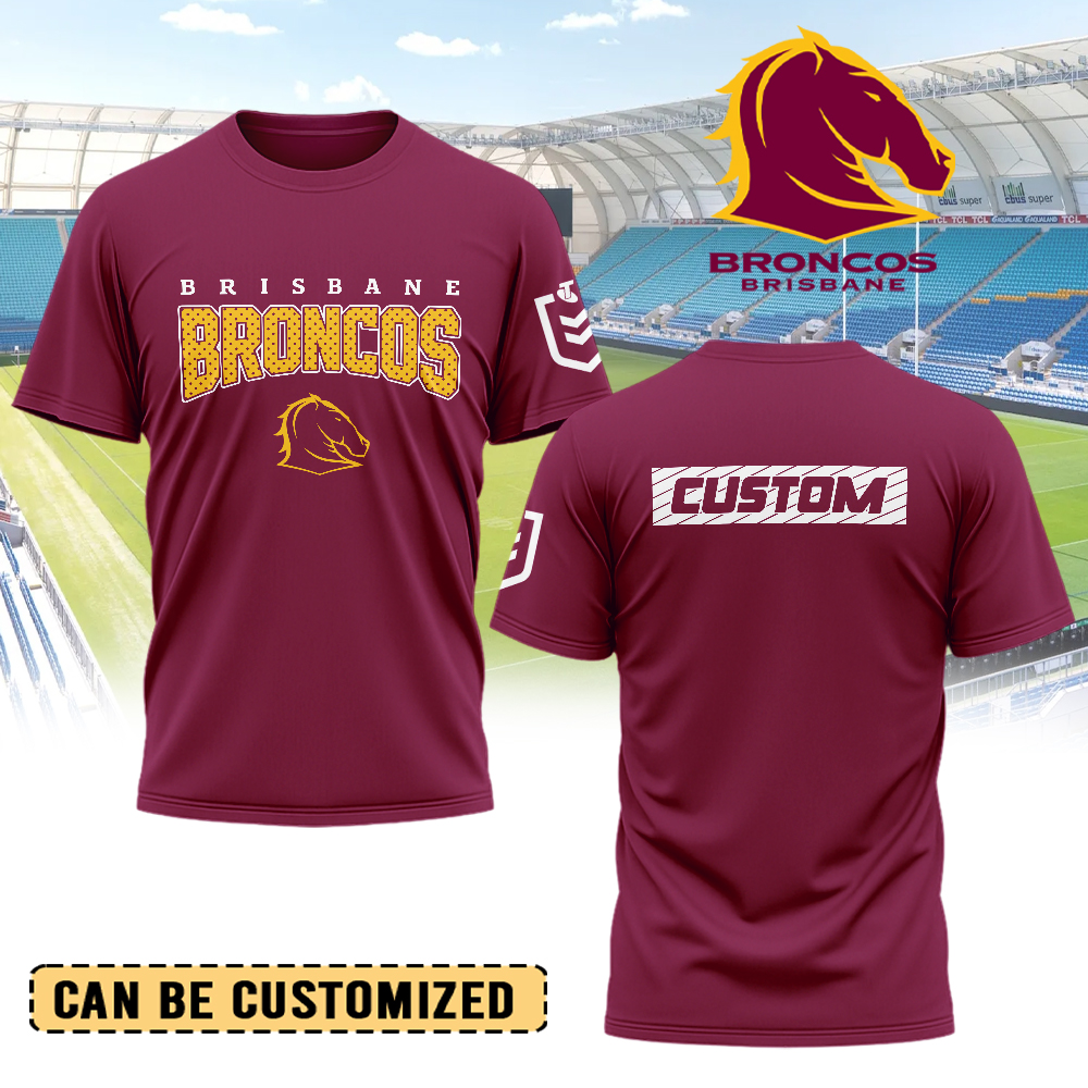 Auspiritmerch Brisbane Broncos Personalized T Shirt Gift For Fans