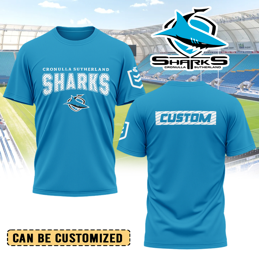 Auspiritmerch Cronulla-Sutherland Sharks Personalized T Shirt Gift For Fans